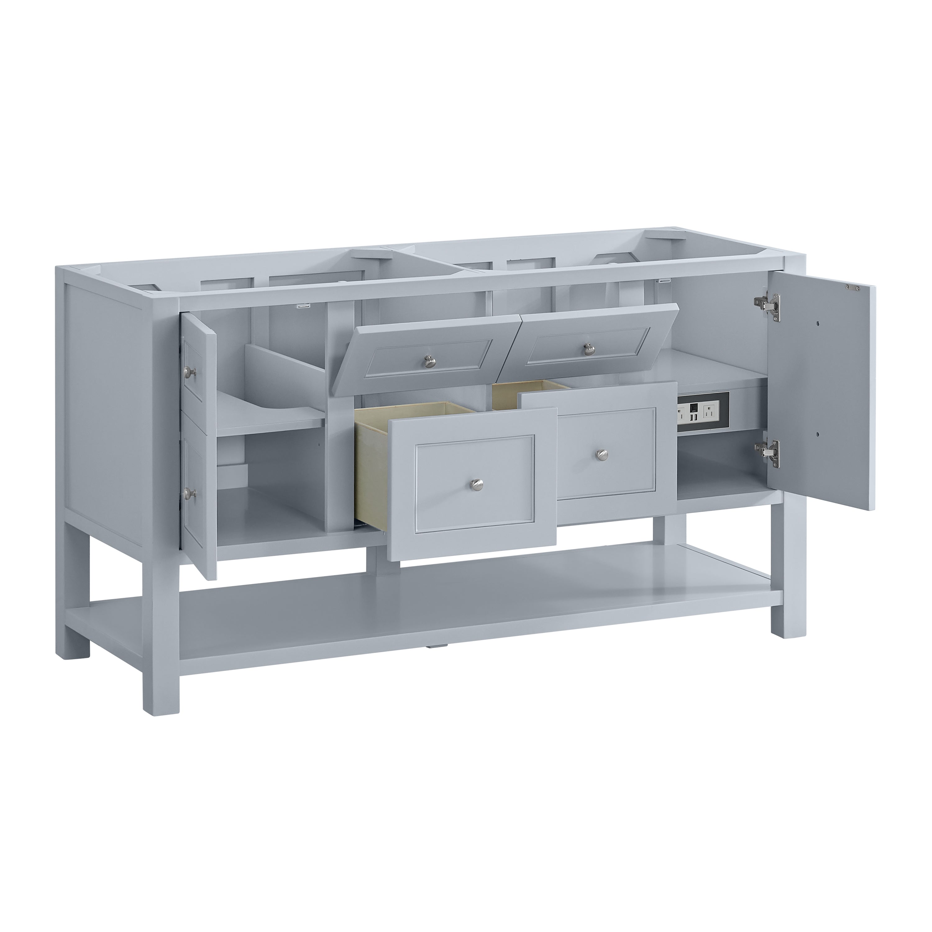 James Martin Breckenridge 60" Single Vanity in Serenity Blue with 3cm Countertop