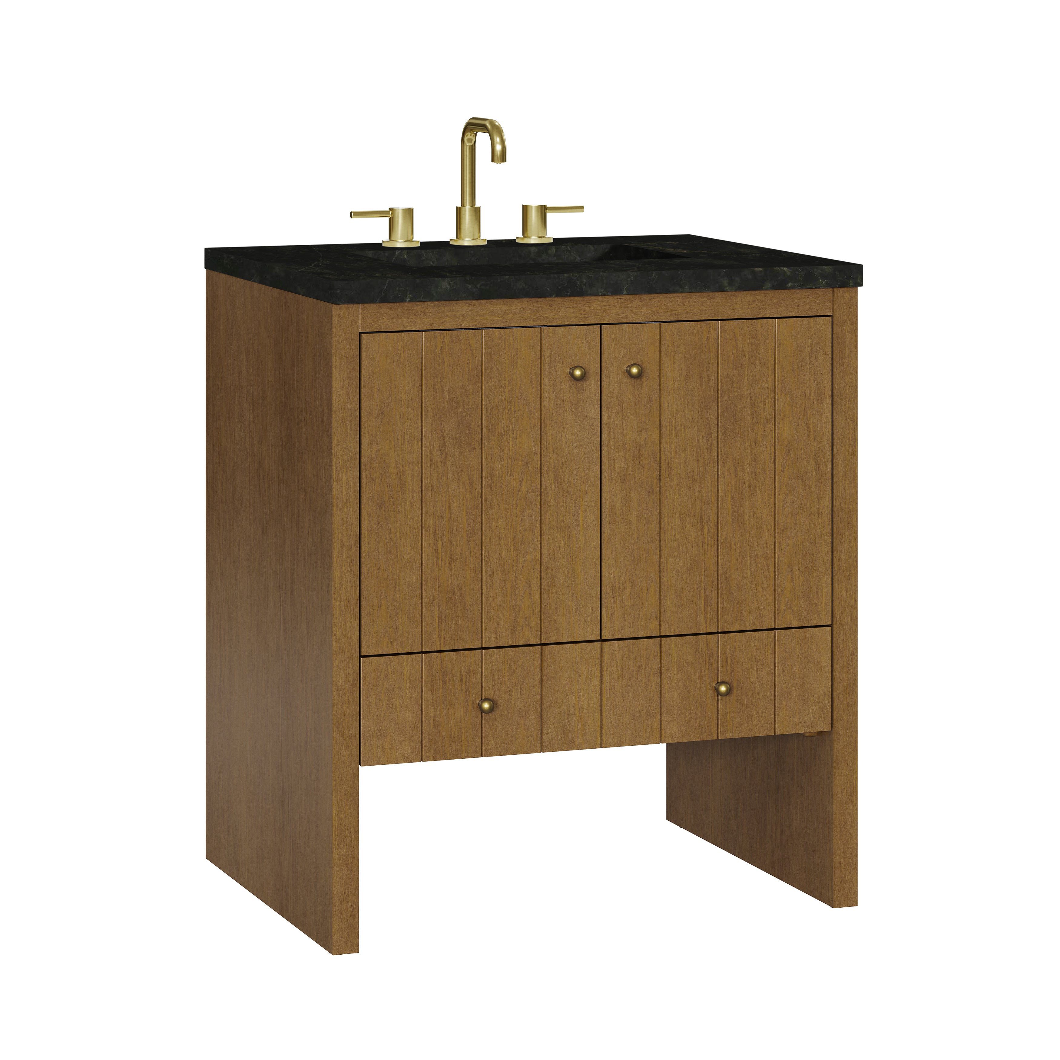 James Martin Hudson 30" Single Vanity in Honey Oak with 3cm Countertop