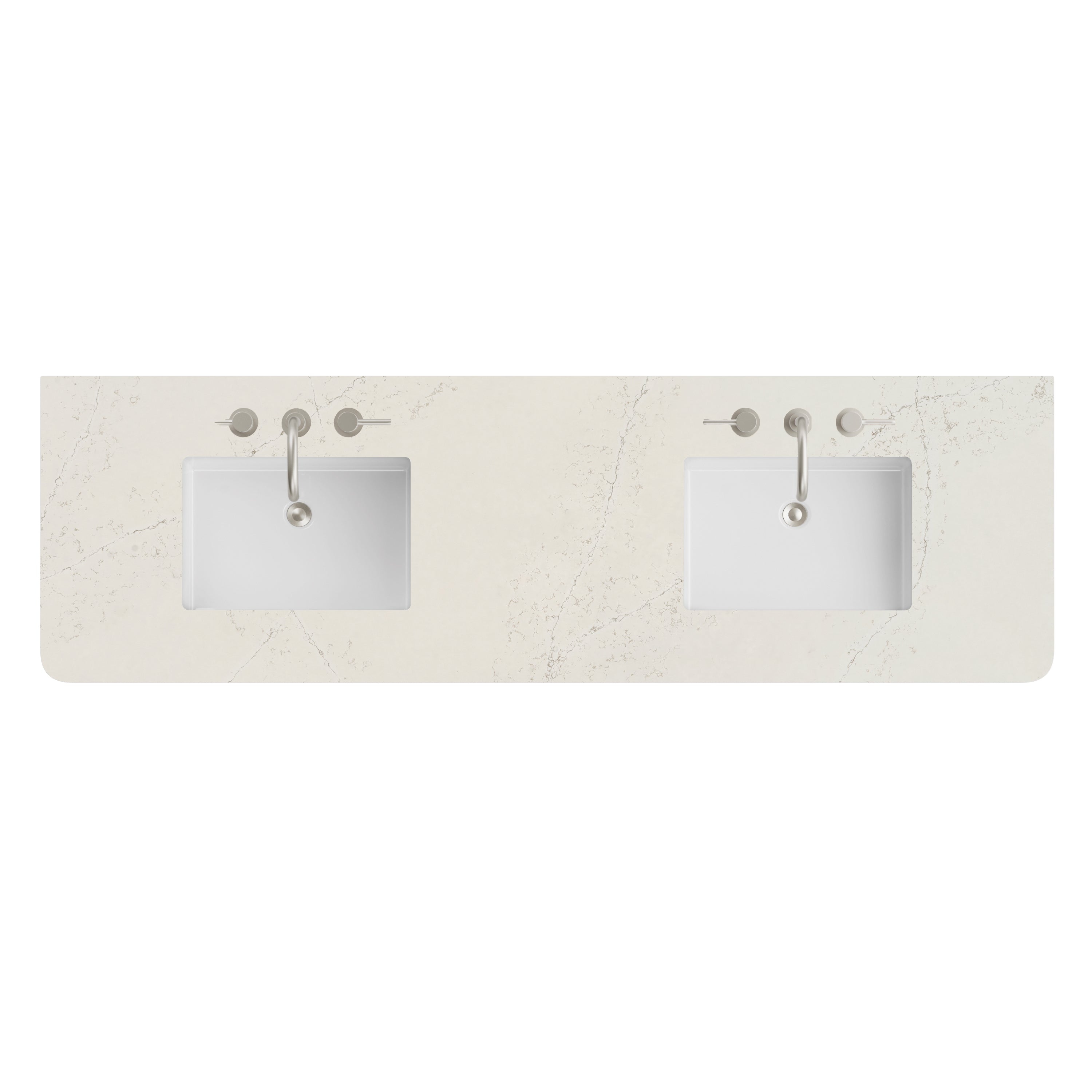 James Martin 72" Double Radius Cut Top with Sink, Widespread 3cm
