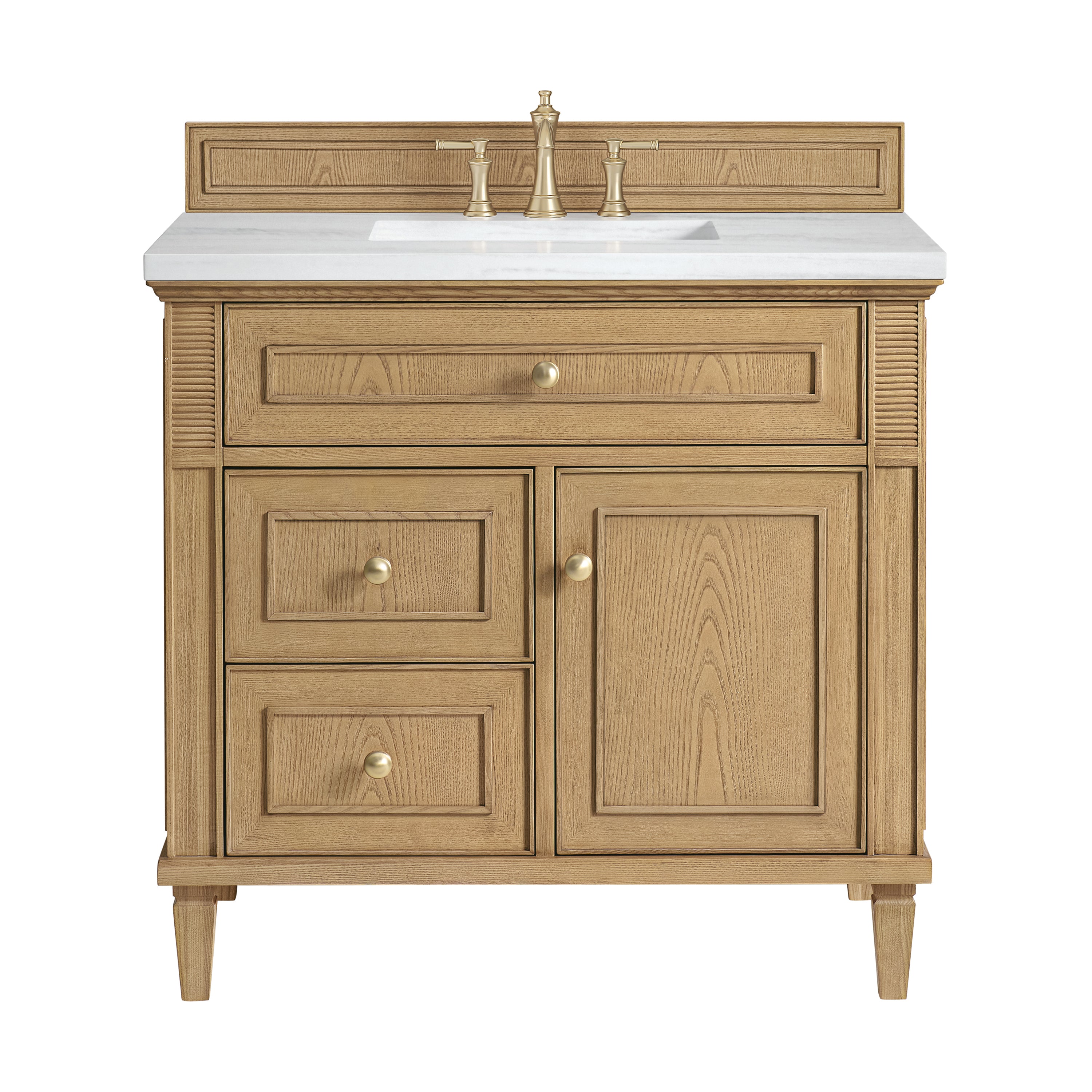 James Martin Lorelai 36" Single Vanity in Light Natural Oak with 3cm Countertop