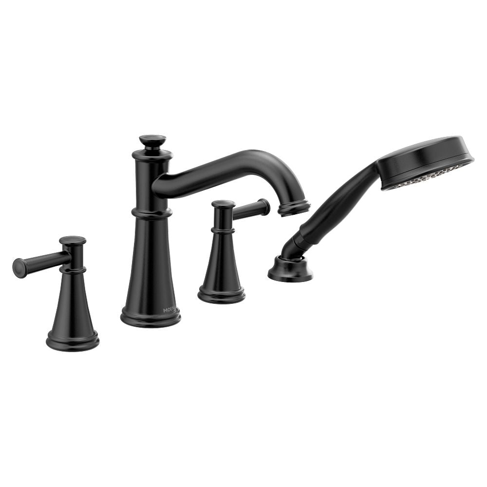 Belfield Two-Handle Diverter Roman Tub Faucet including Handheld Shower