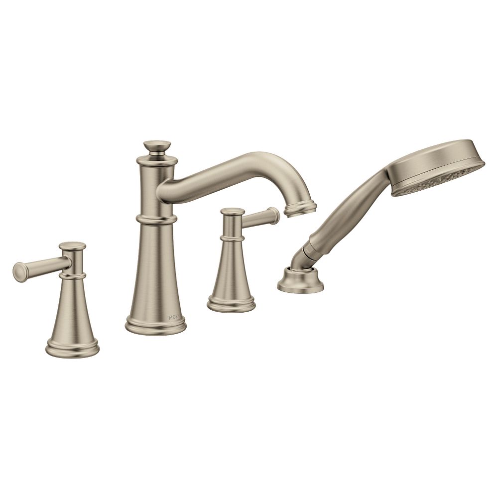 Belfield Two-Handle Diverter Roman Tub Faucet including Handheld Shower
