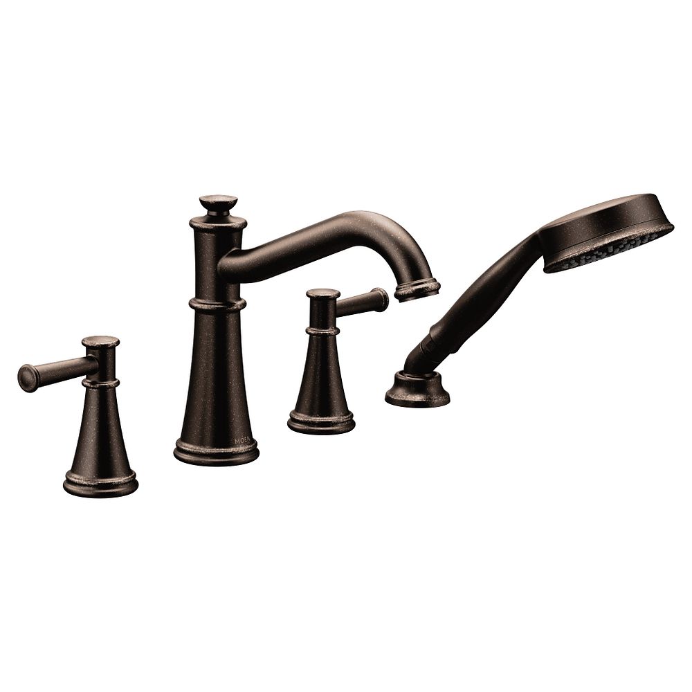 Belfield Two-Handle Diverter Roman Tub Faucet including Handheld Shower