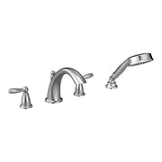 Brantford Two-Handle Low Arc Roman Tub Faucet including Handheld Shower