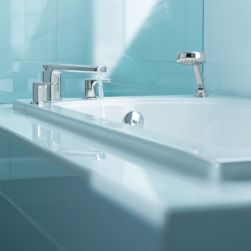 Rizon Two-Handle Low Arc Roman Tub Faucet including Handheld Shower