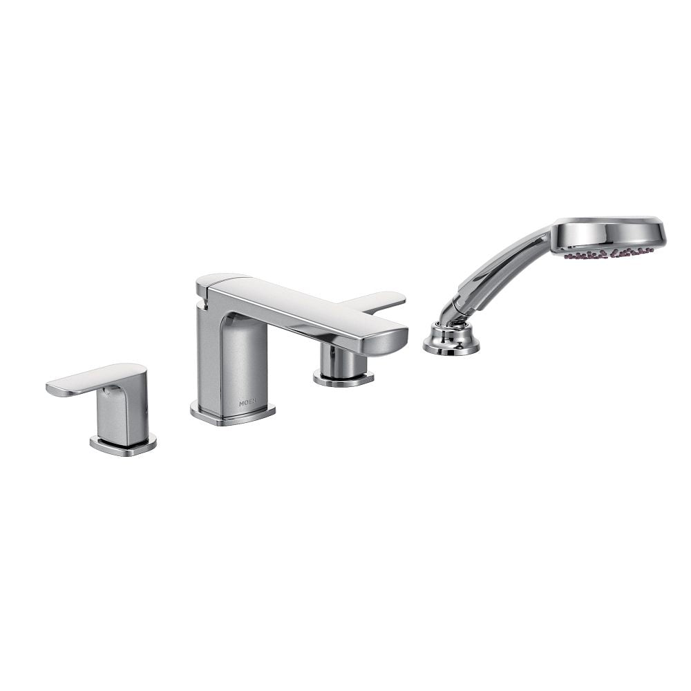 Rizon Two-Handle Low Arc Roman Tub Faucet including Handheld Shower