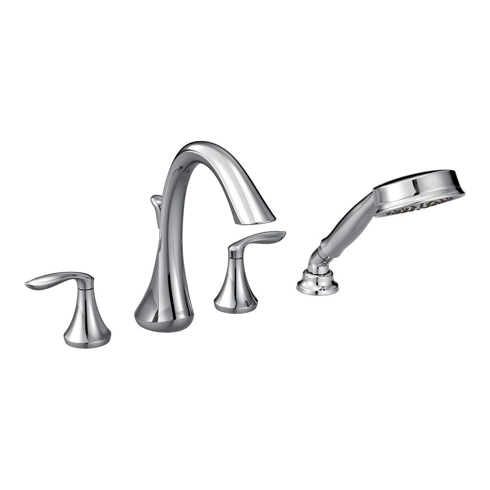 Eva Two-Handle High Arc Roman Tub Faucet including Handheld Shower