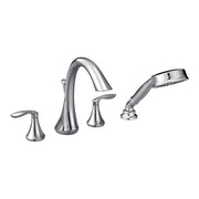 Eva Two-Handle High Arc Roman Tub Faucet including Handheld Shower