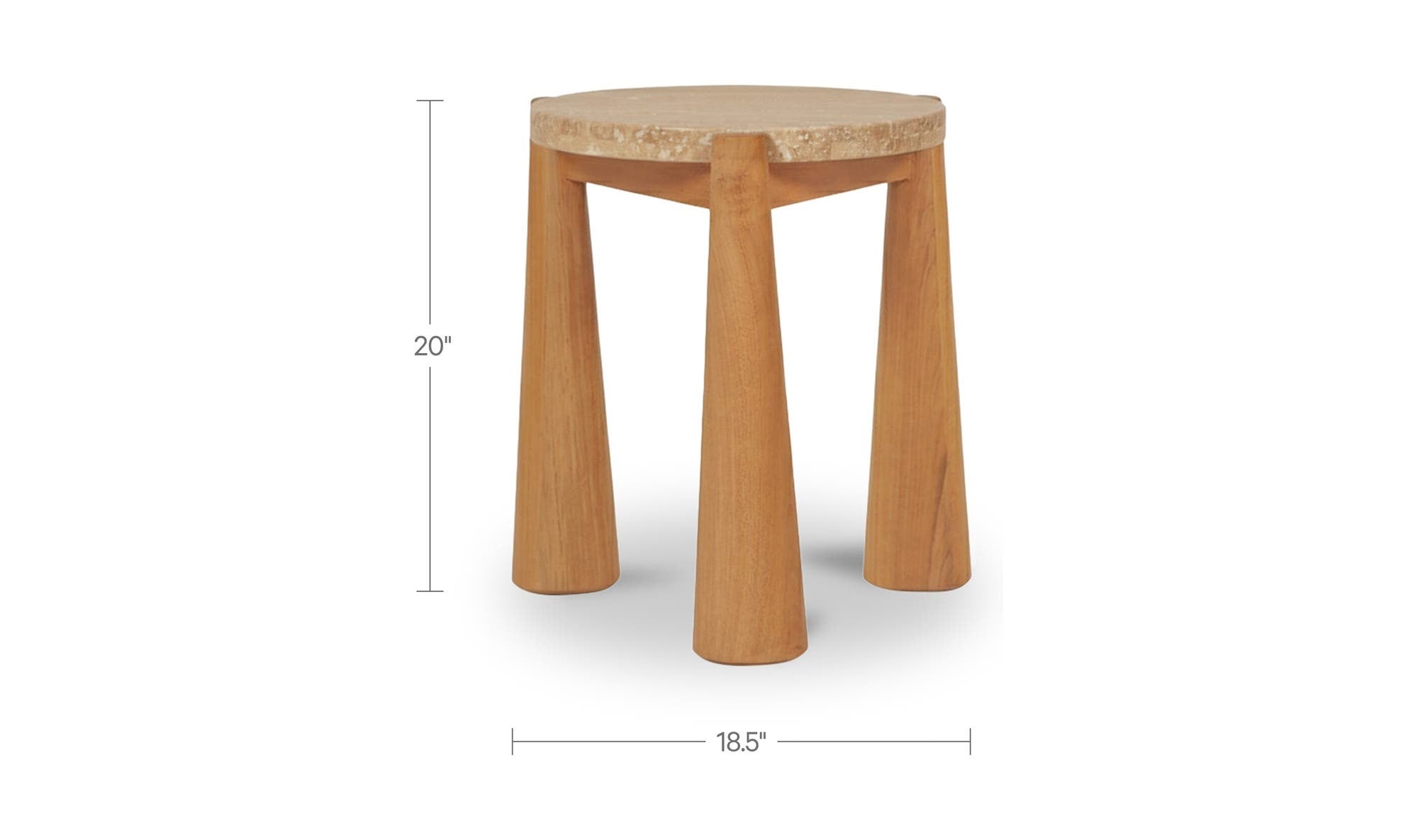 Moes Pax Outdoor Side Table Natural TA-1020