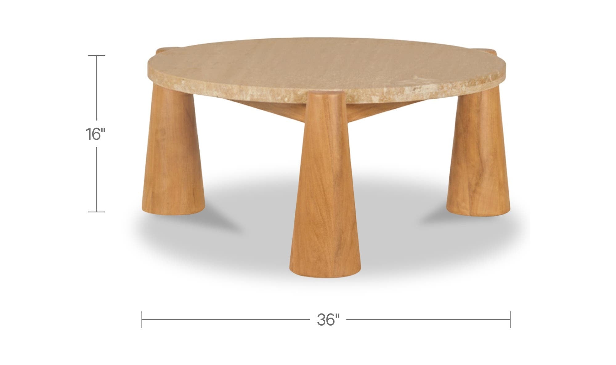 Moes Pax Outdoor Coffee Table Natural TA-1021