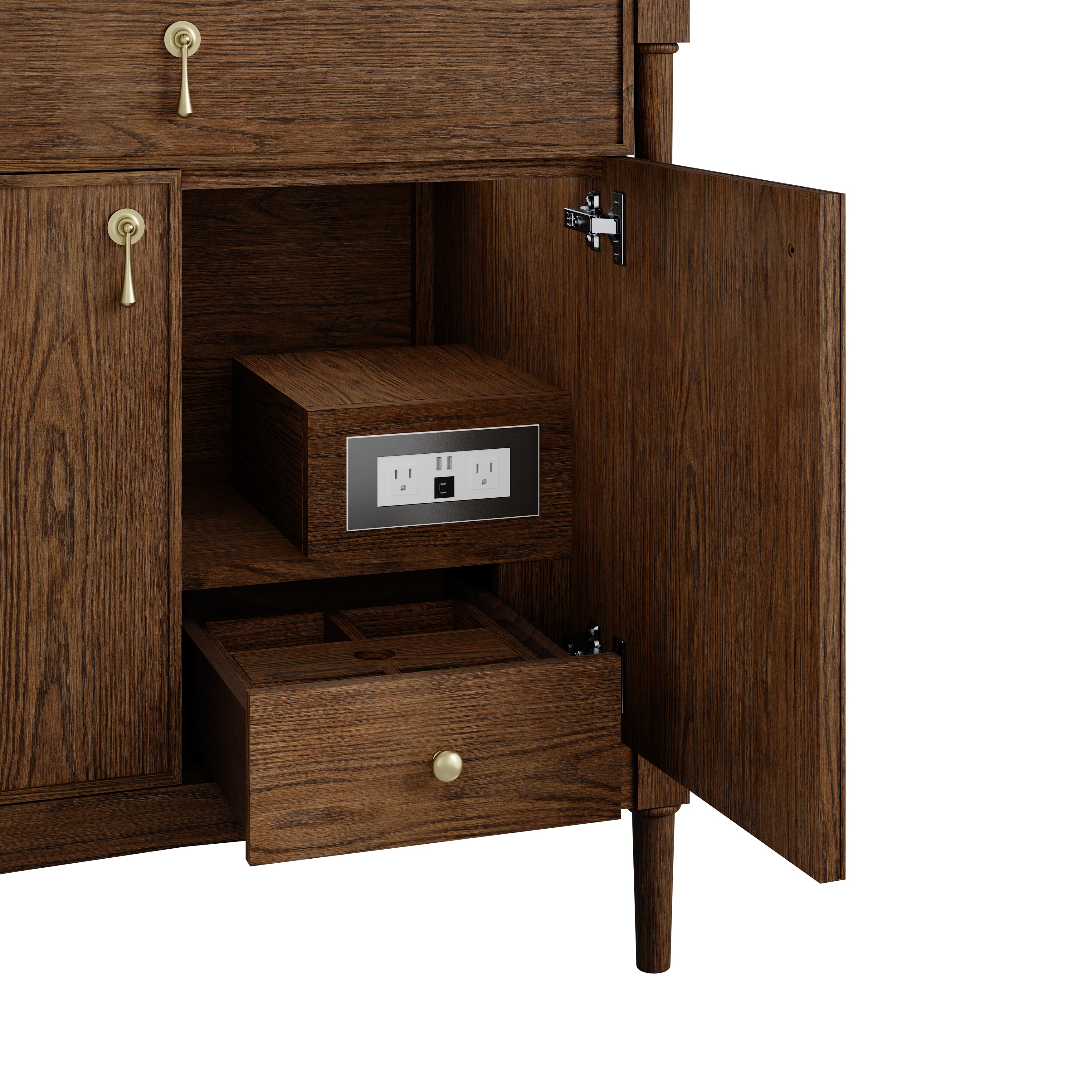 James Martin Kinnsden 36" Single Vanity in Sable Oak with 3cm Countertop