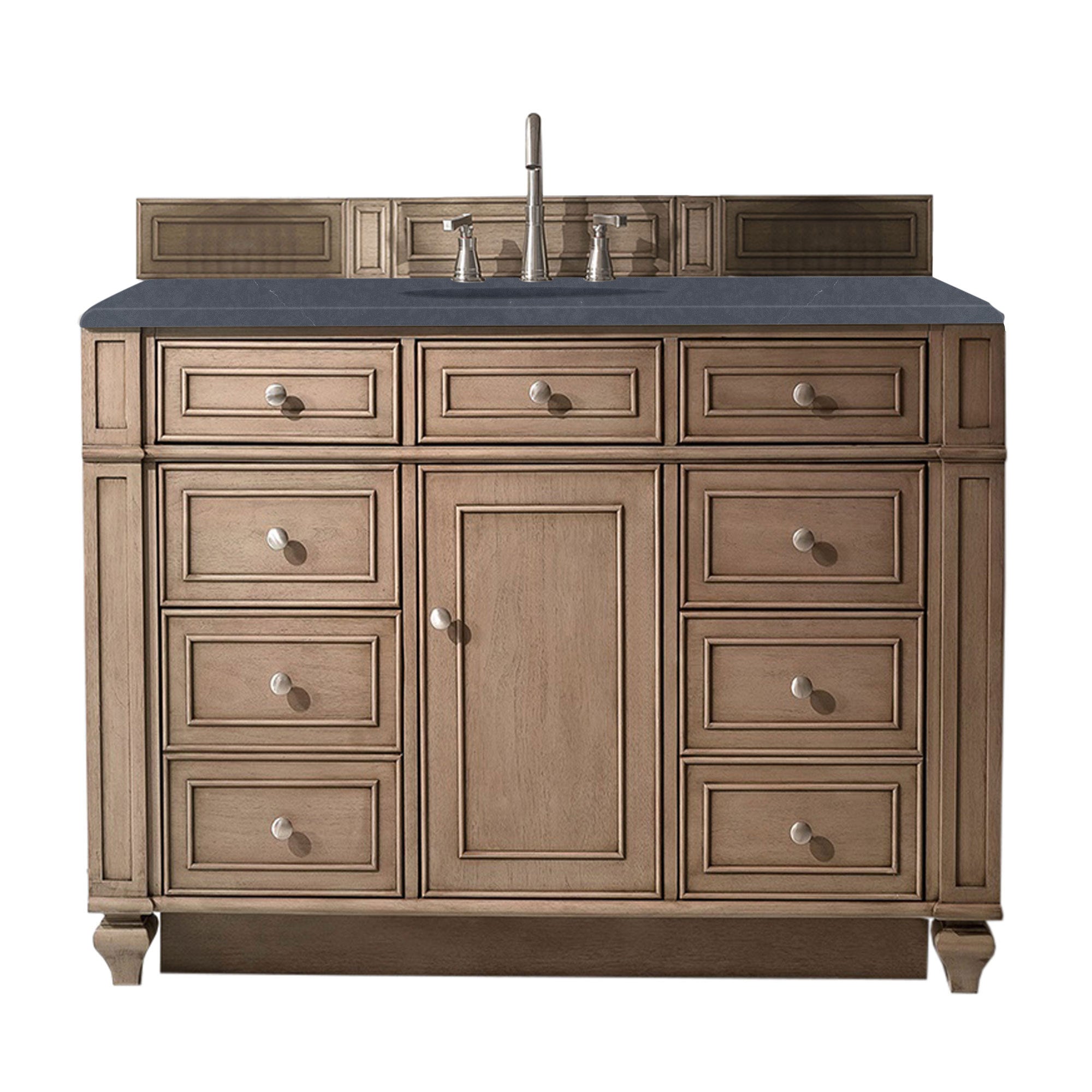 James Martin Bristol 48" Single Vanity in Whitewashed Walnut with 3cm Countertop