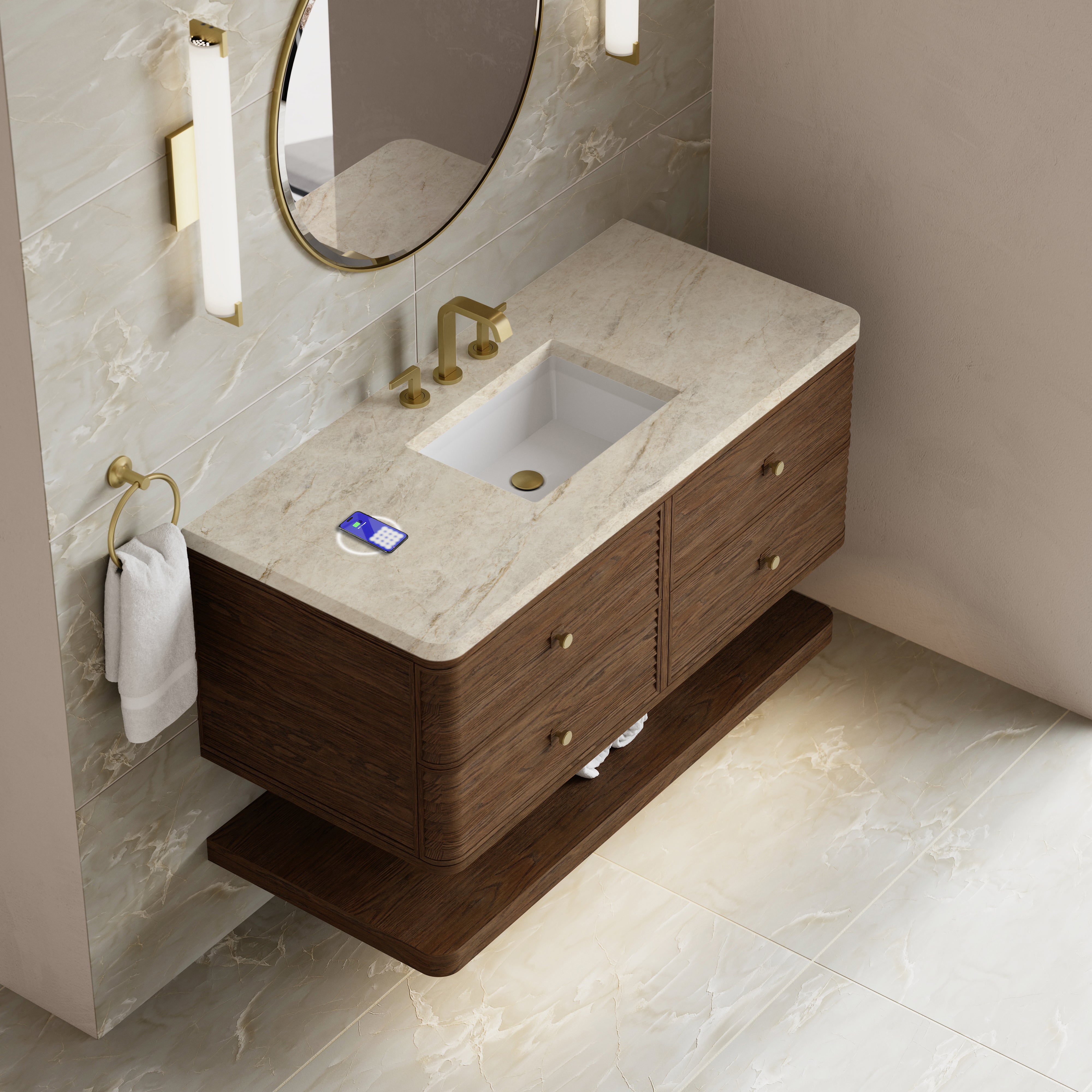 James Martin Allamari 48" Single Vanity in Sable with 3cm Countertop