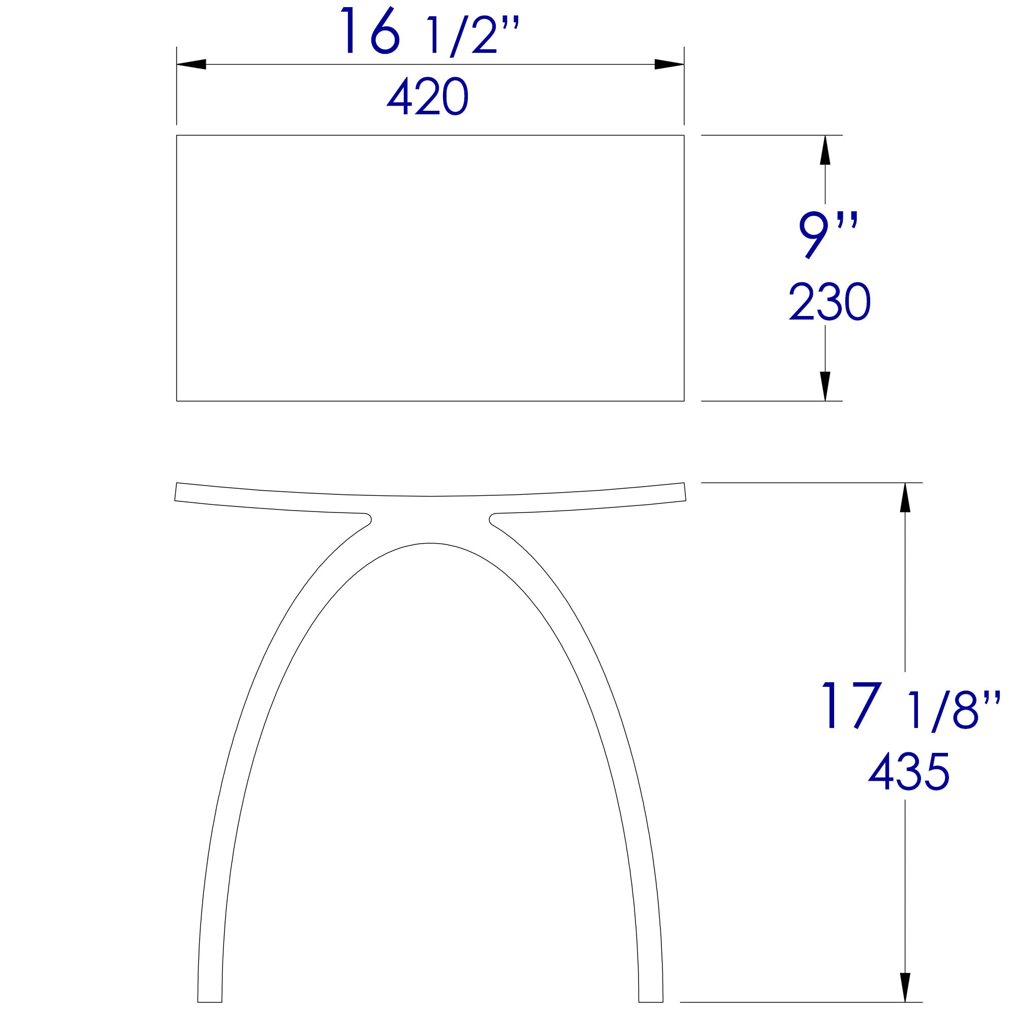 ALFI brand  ABST77 Arched White Matte Solid Surface Resin Bathroom / Shower Stool