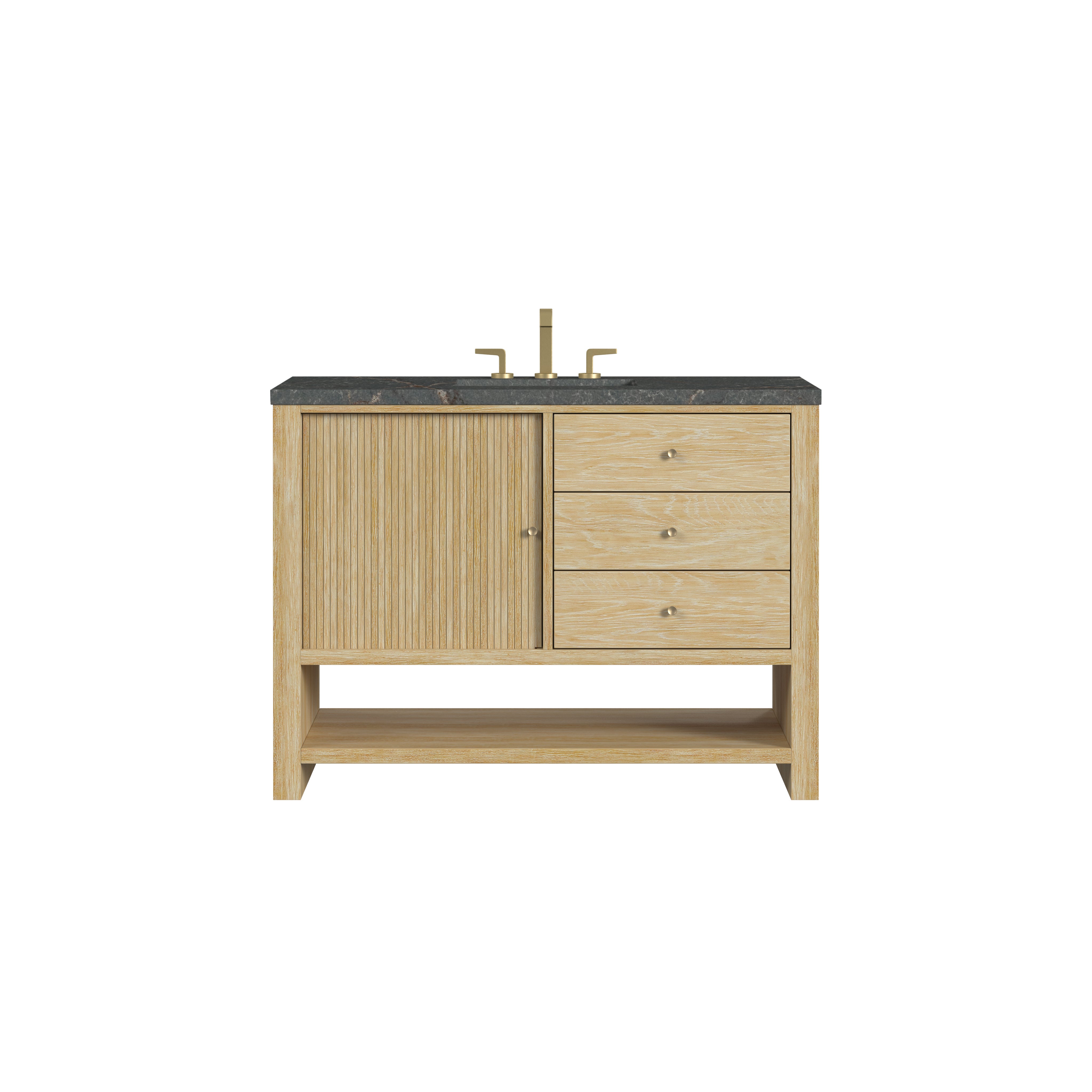 James Martin Marigot 48" Single Vanity in Sunwashed Oak with 3cm Countertop and FreePower Wireless Charger
