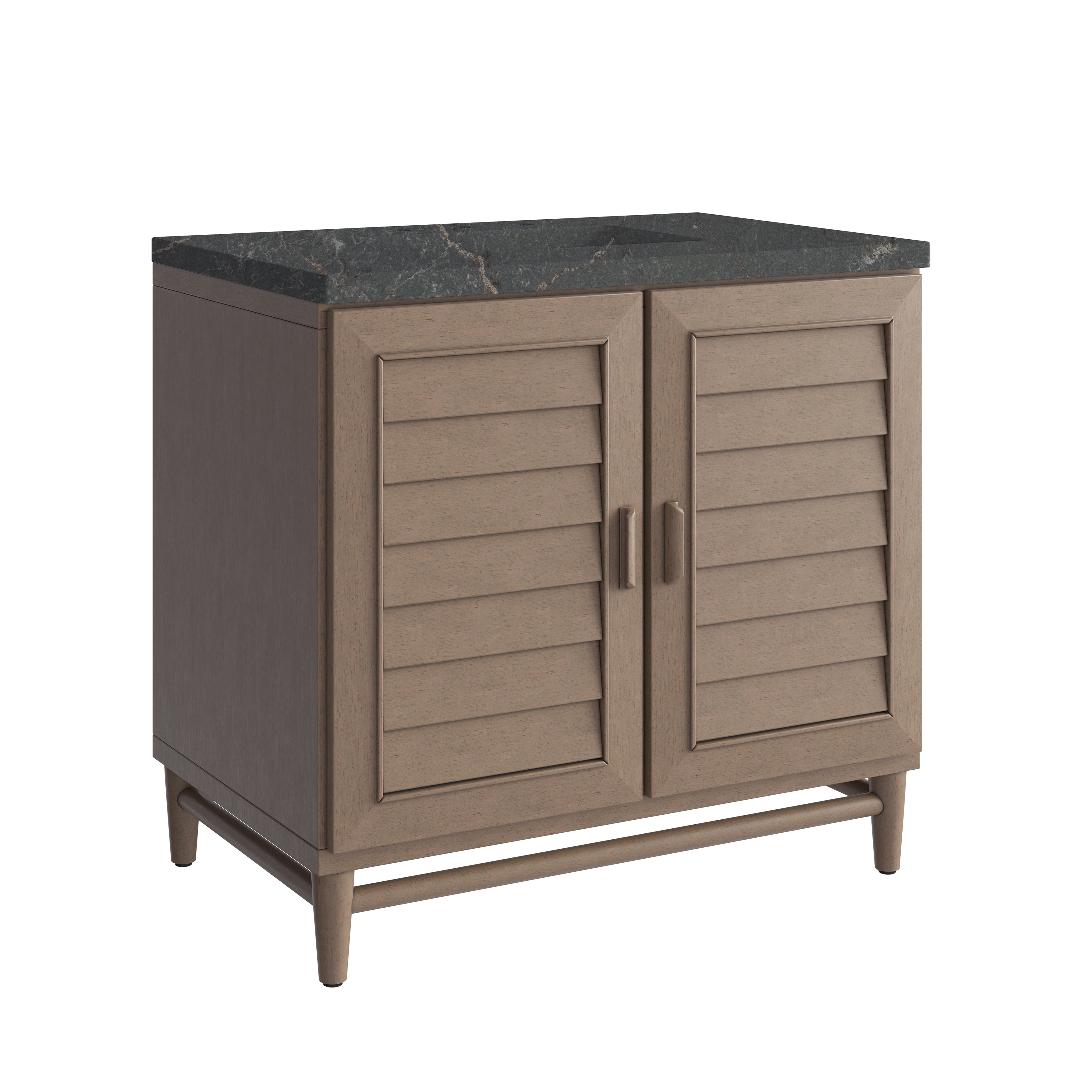James Martin Portland 36" Single Vanity in Whitewashed Walnut with 3cm Countertop