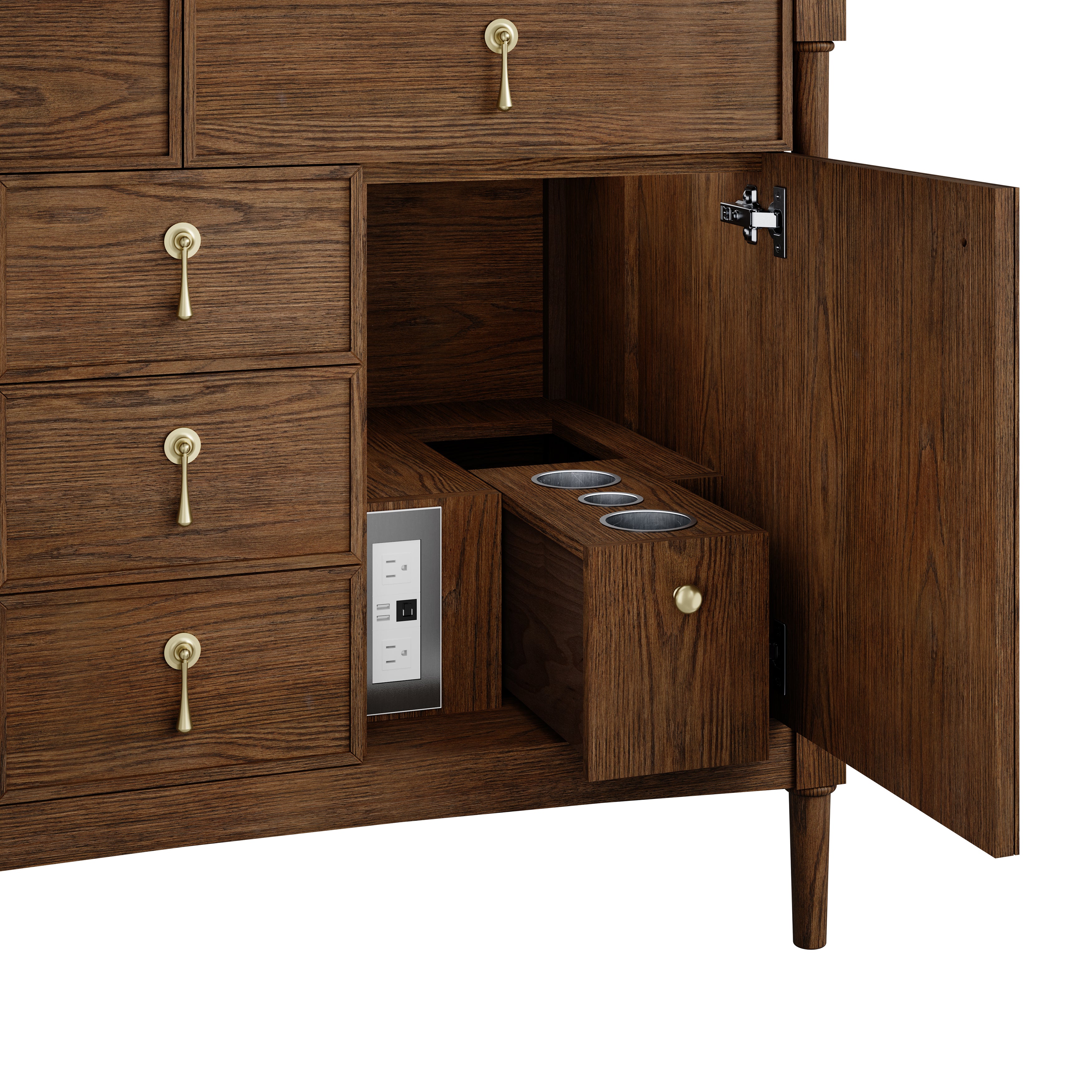 James Martin Kinnsden 48" Single Vanity in Sable Oak with 3cm Countertop