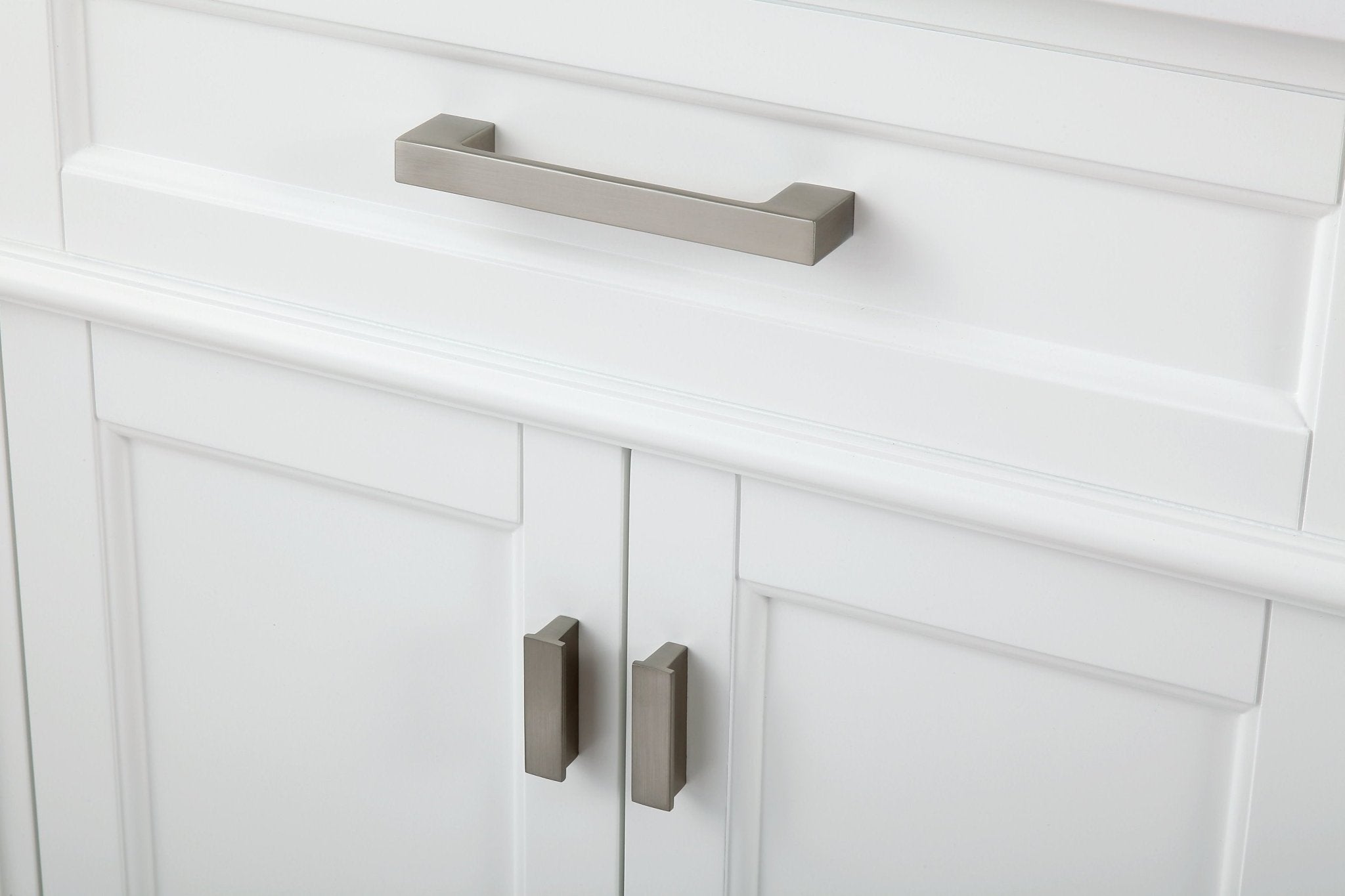 Chans Furniture QT-1808-D60W 60'' Tennant Brand Durand Modern White Double Sink Bathroom Vanity