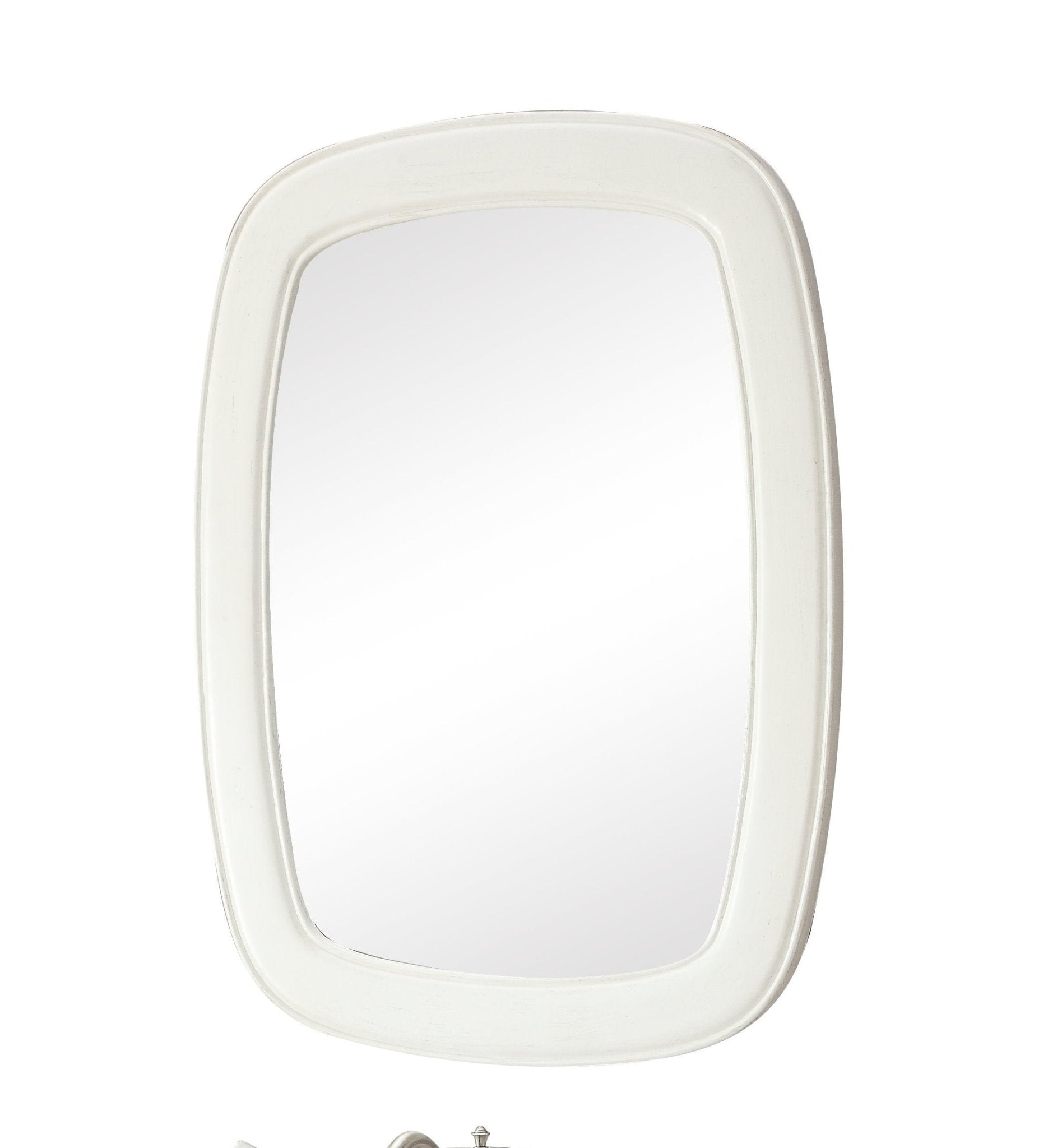 Chans Furniture 1033W-MIR Termoli 36-Inch White Frame Modern Style Wall Mirror
