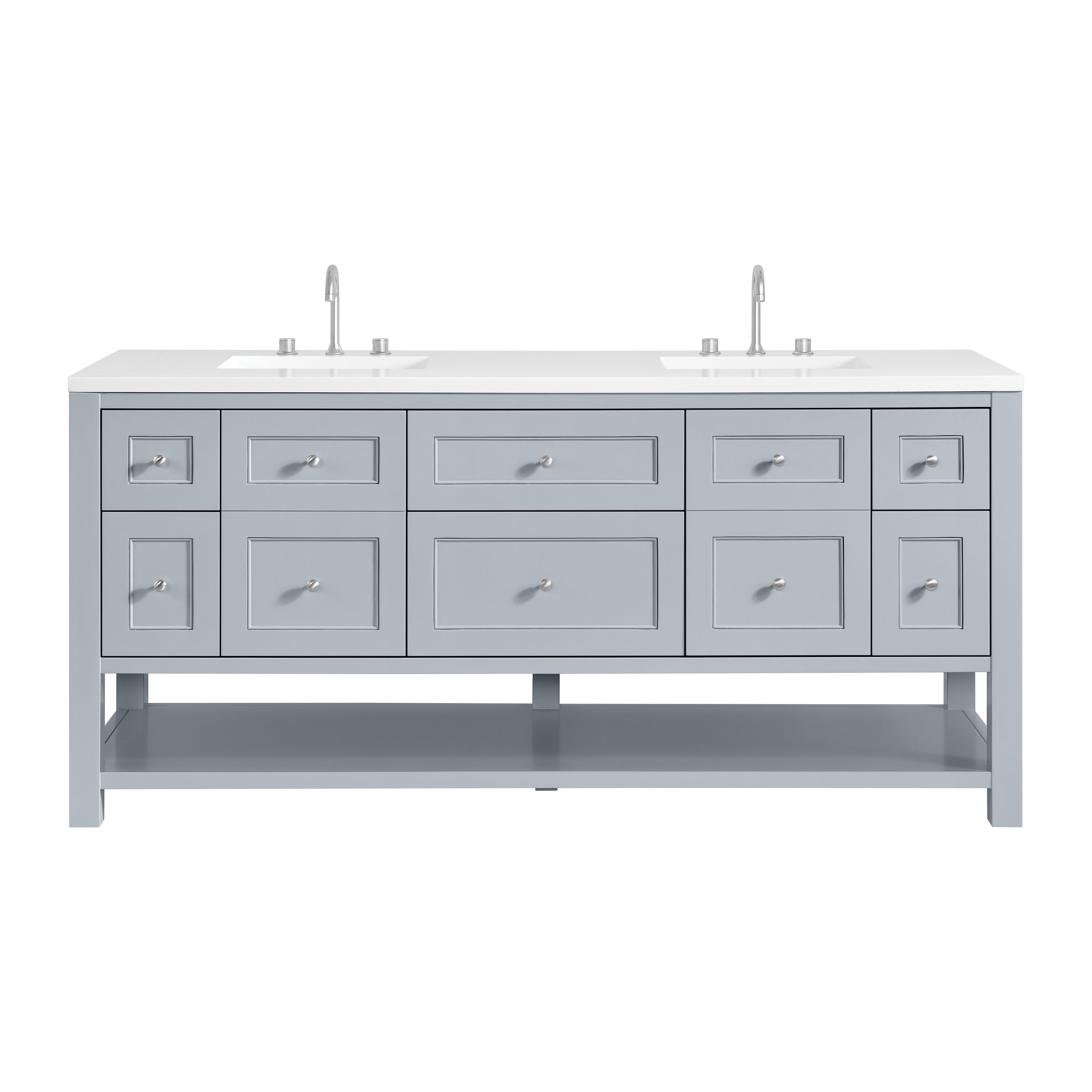 James Martin Breckenridge 72" Double Vanity in Serenity Blue with 3cm Countertop