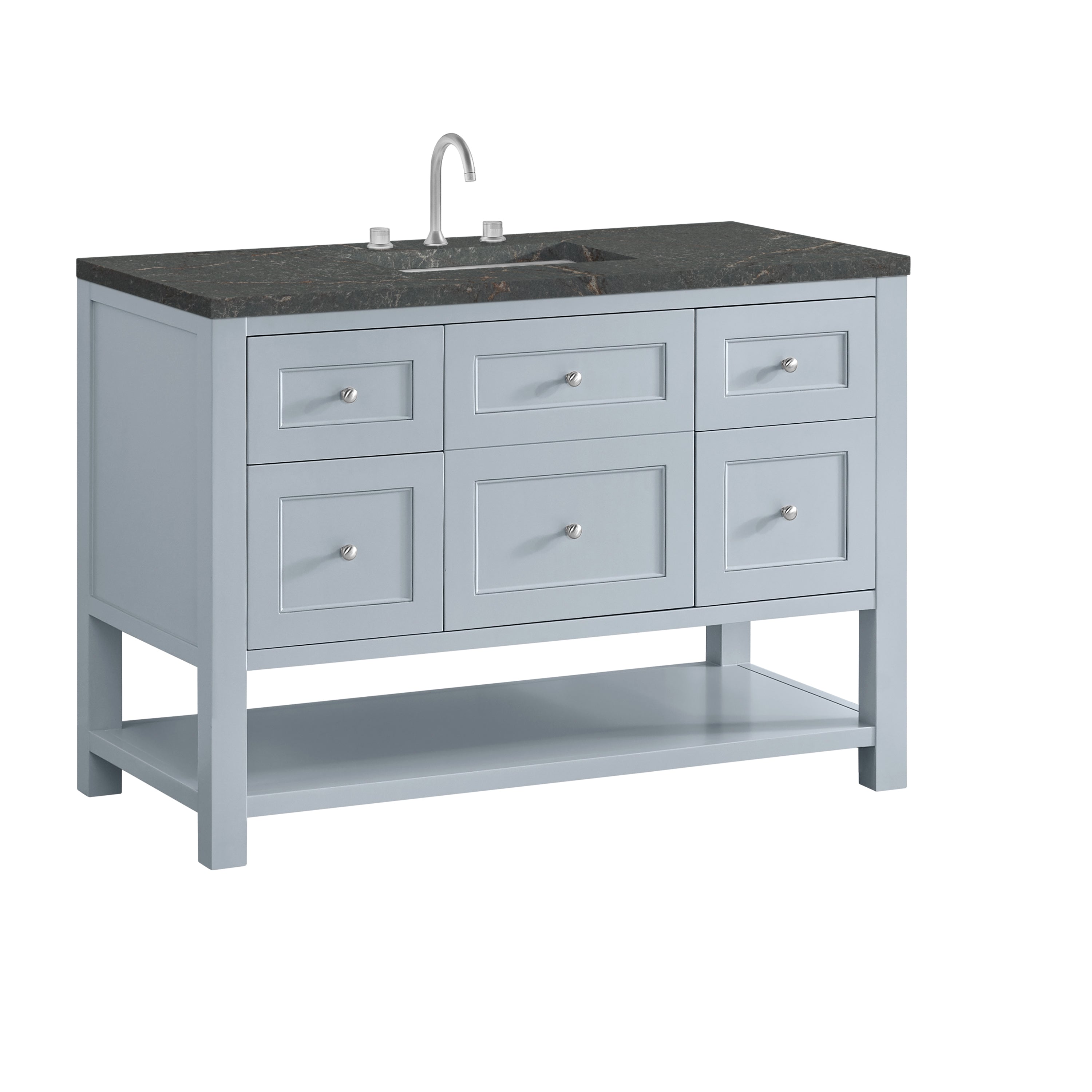 James Martin Breckenridge 48" Single Vanity in Serenity Blue with 3cm Countertop