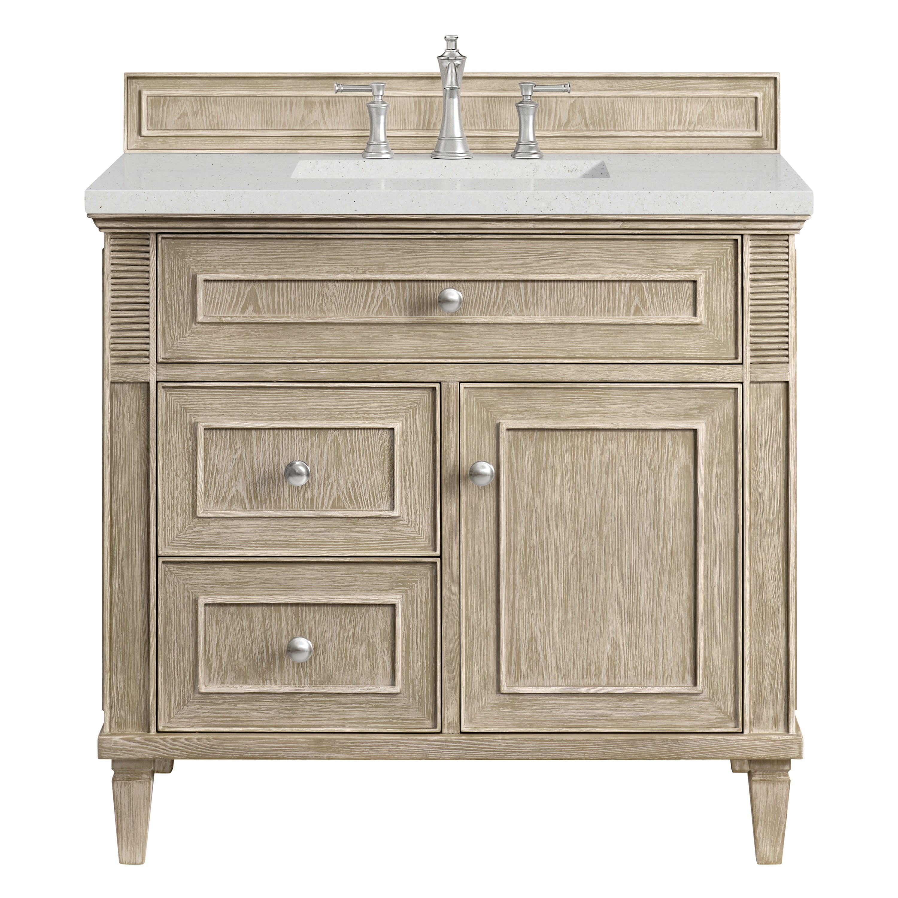 James Martin Lorelai 36" Single Vanity in Whitewashed Oak with 3cm Countertop