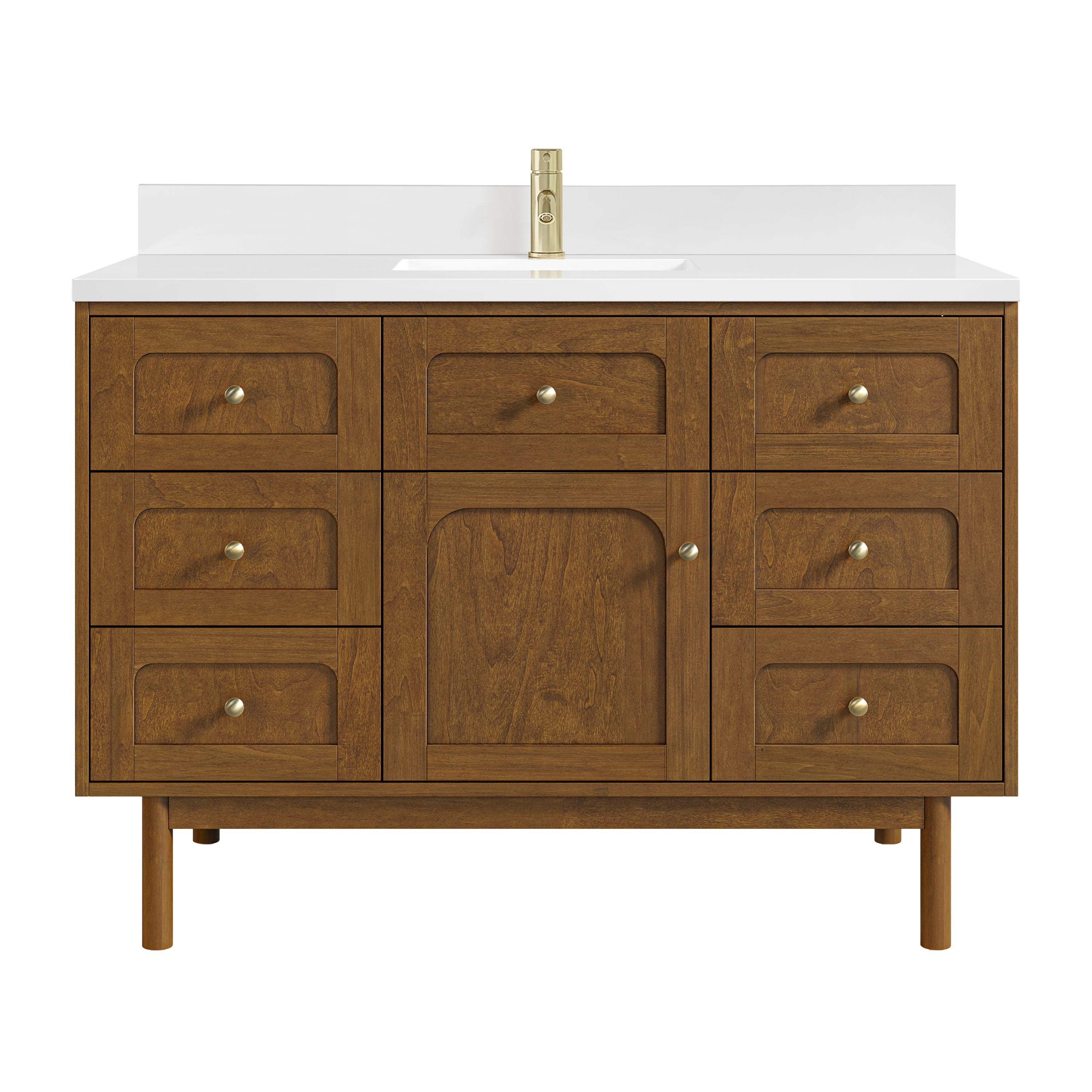 James Martin Laurent 48" Single Vanity in Honey Oak with 3cm Countertop