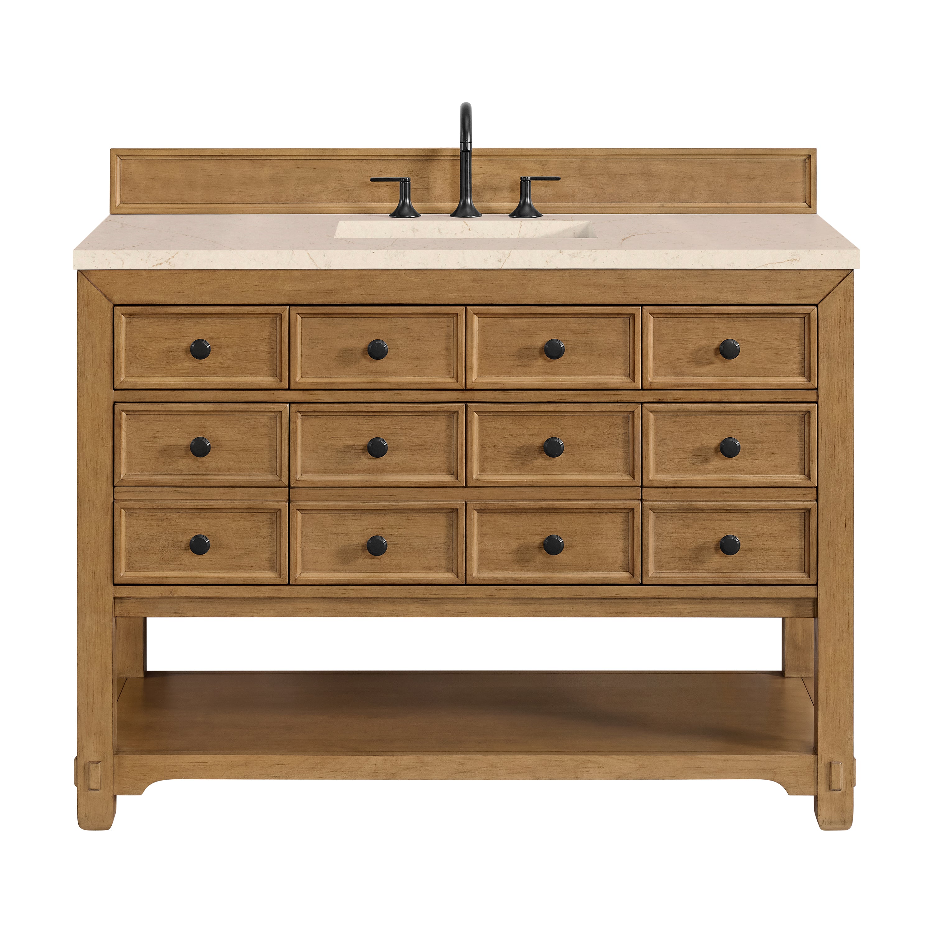 James Martin Malibu 48" Single Vanity in Amber Birch with 3cm Countertop