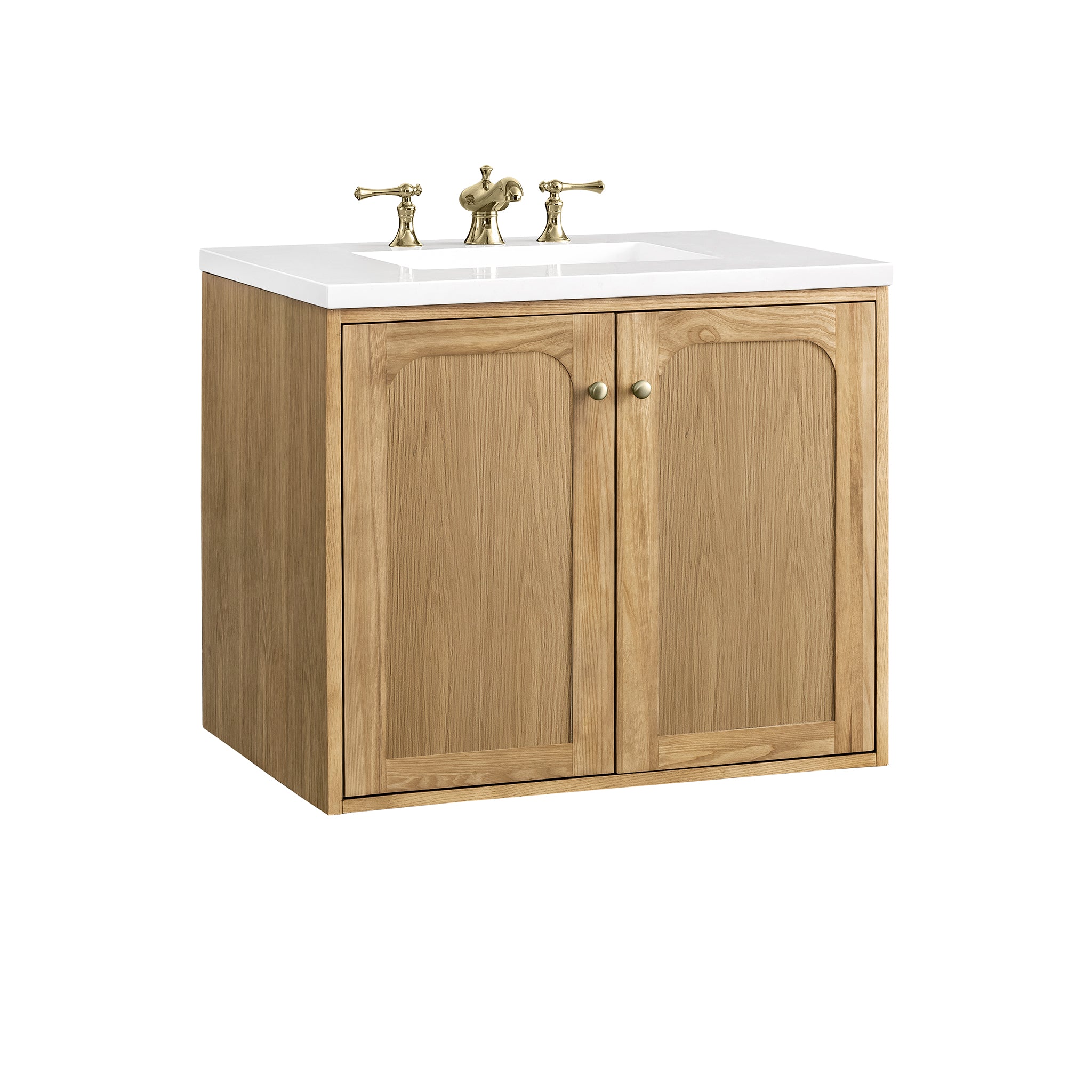 James Martin Laurent 30" Single Vanity in Light Natural Oak with 3cm Countertop
