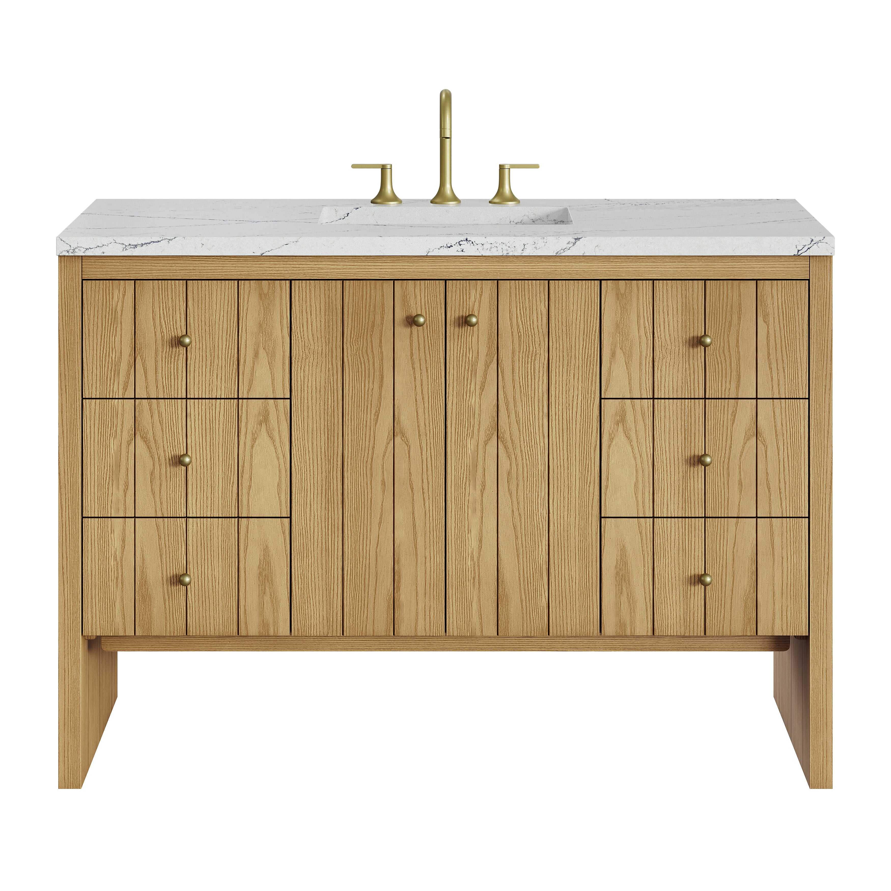 James Martin Hudson 48" Single Vanity in Light Natural Oak with 3cm Countertop
