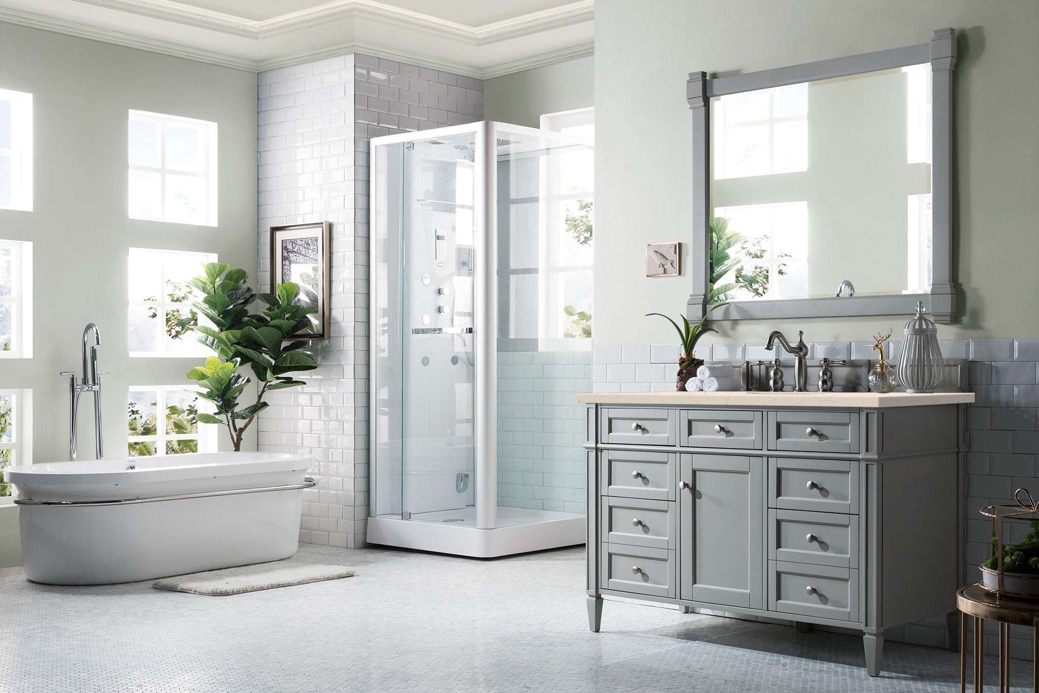 James Martin Brittany 48" Single Vanity in Urban Gray with 3cm Countertop