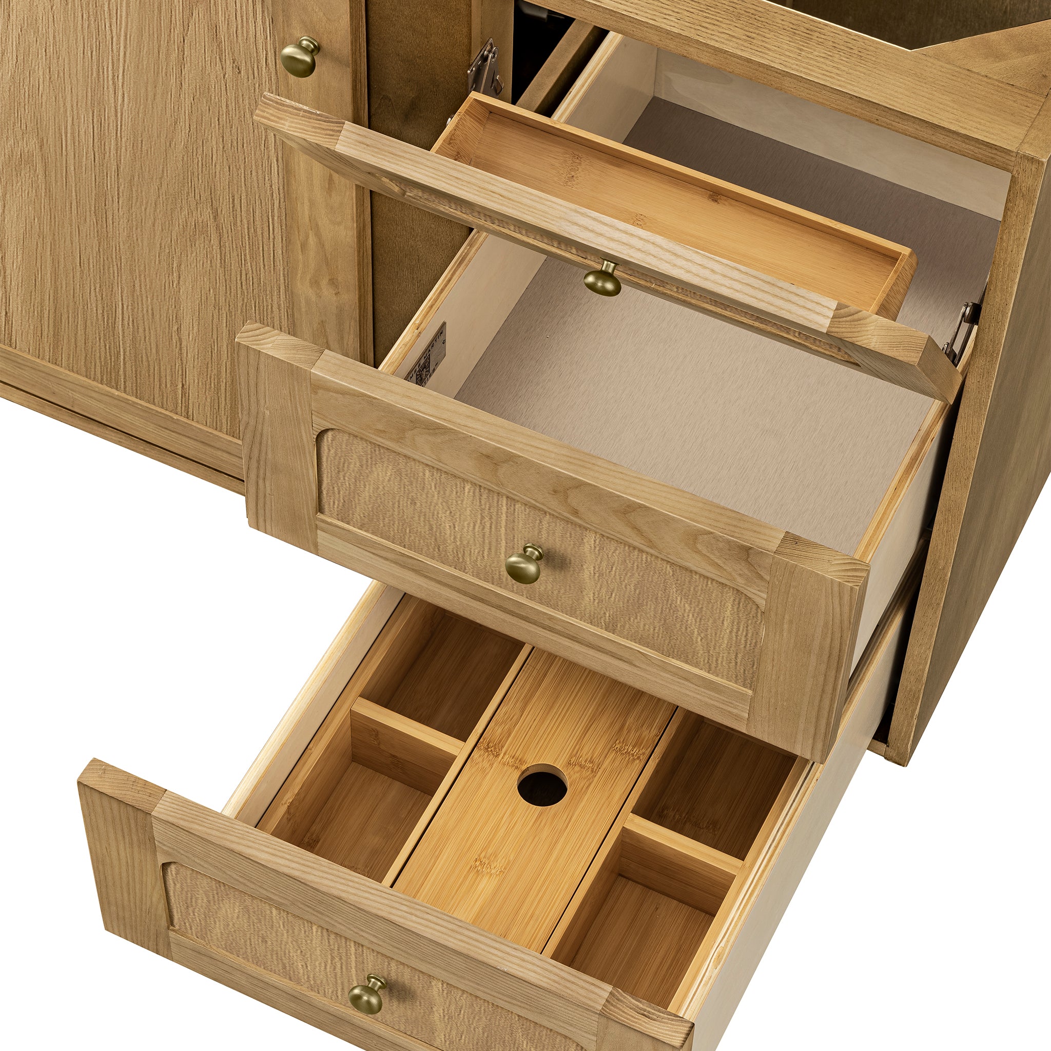James Martin Laurent 36" Single Vanity in Light Natural Oak with 3cm Countertop