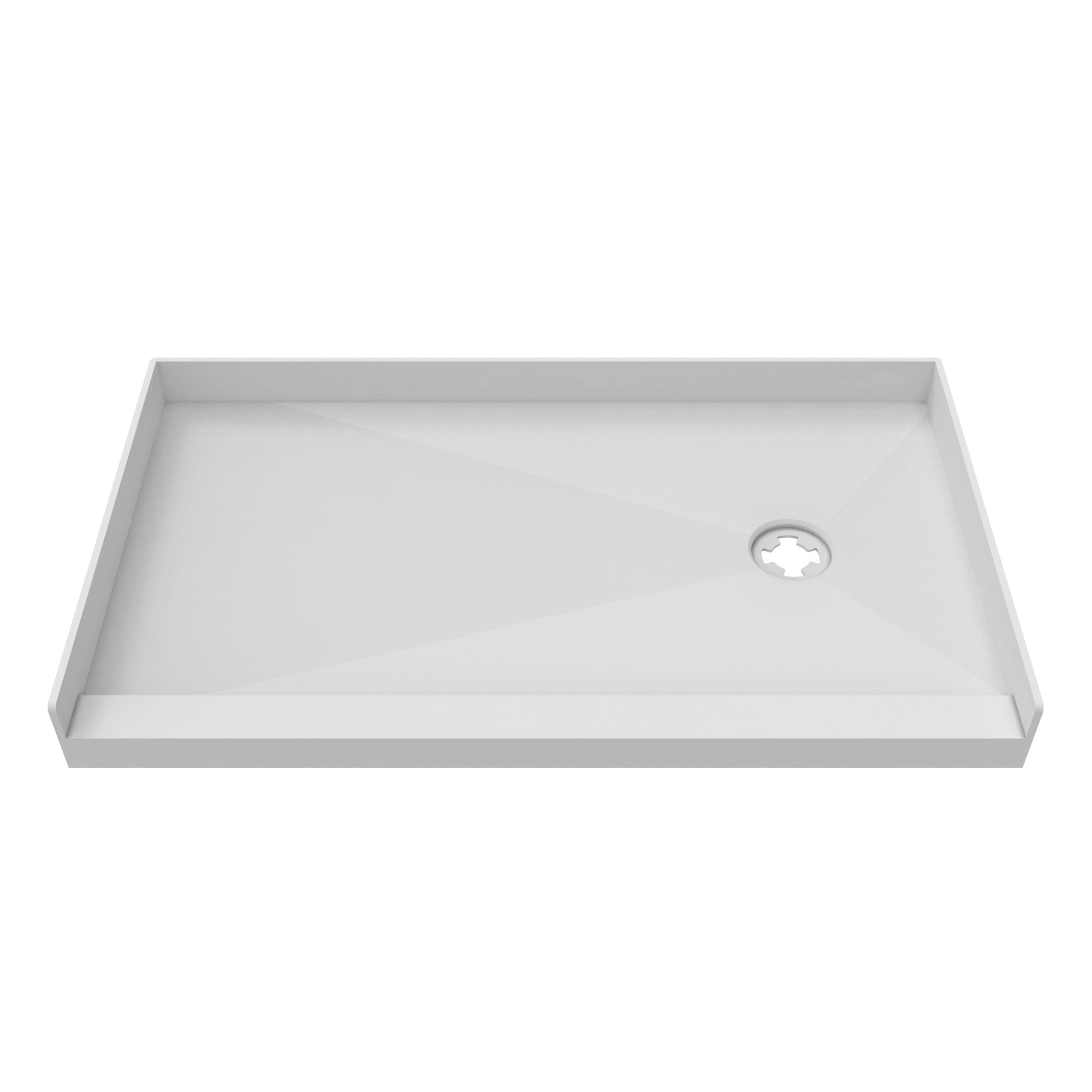 DreamLine TilePrime 32 inch D x 60 inch W x 3 inch H Single Threshold Shower Base
