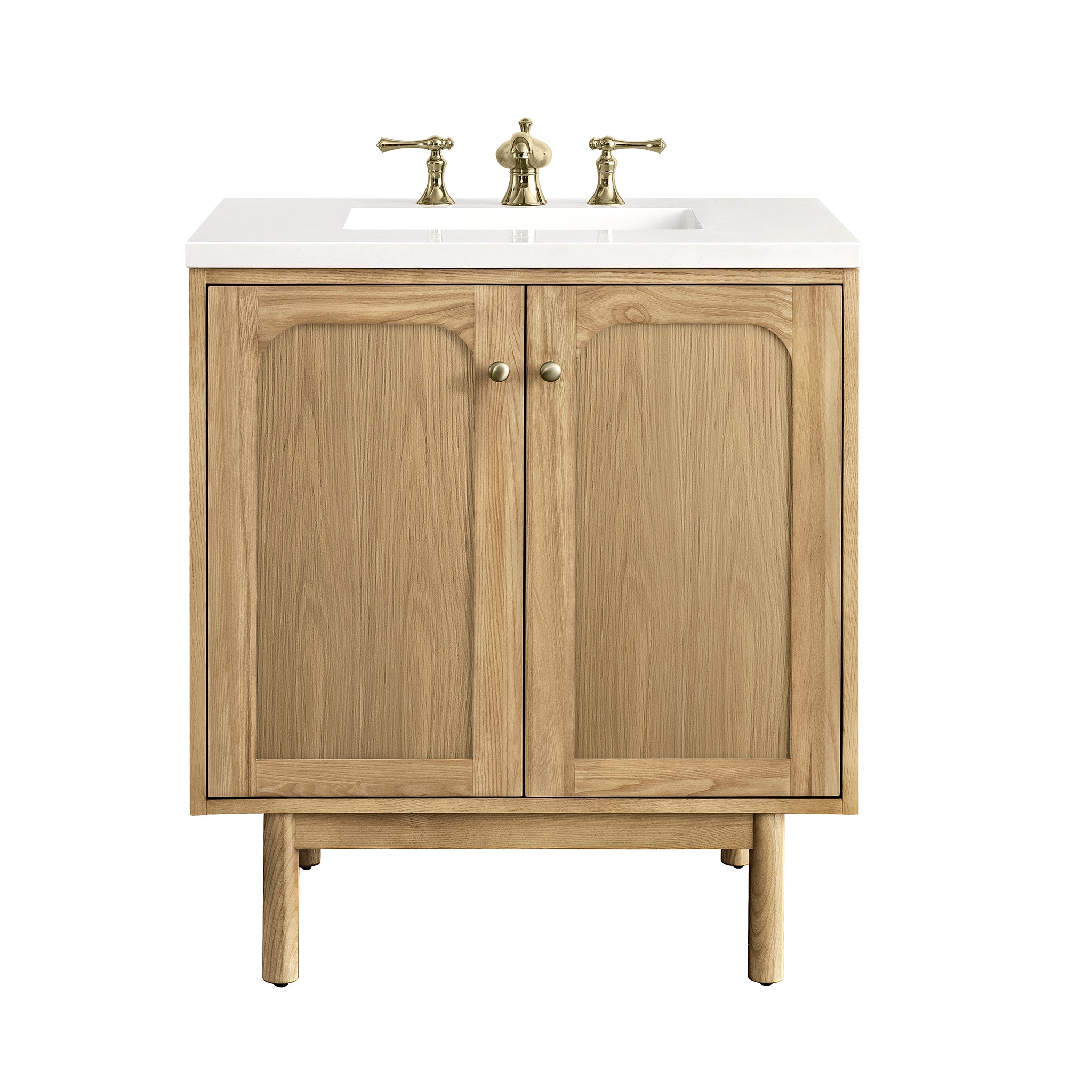 James Martin Laurent 30" Single Vanity in Light Natural Oak with 3cm Countertop