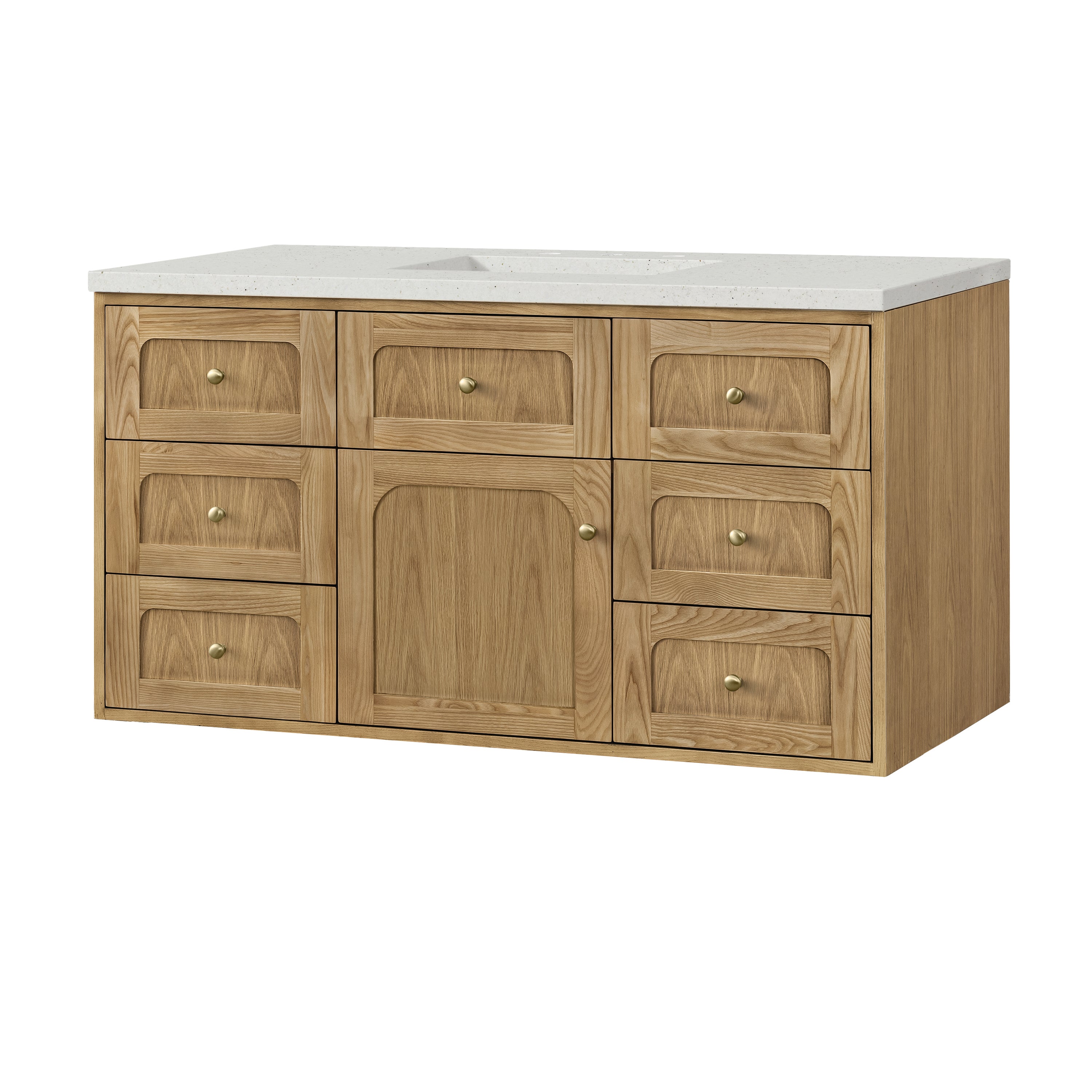 James Martin Laurent 48" Single Vanity in Light Natural Oak with 3cm Countertop
