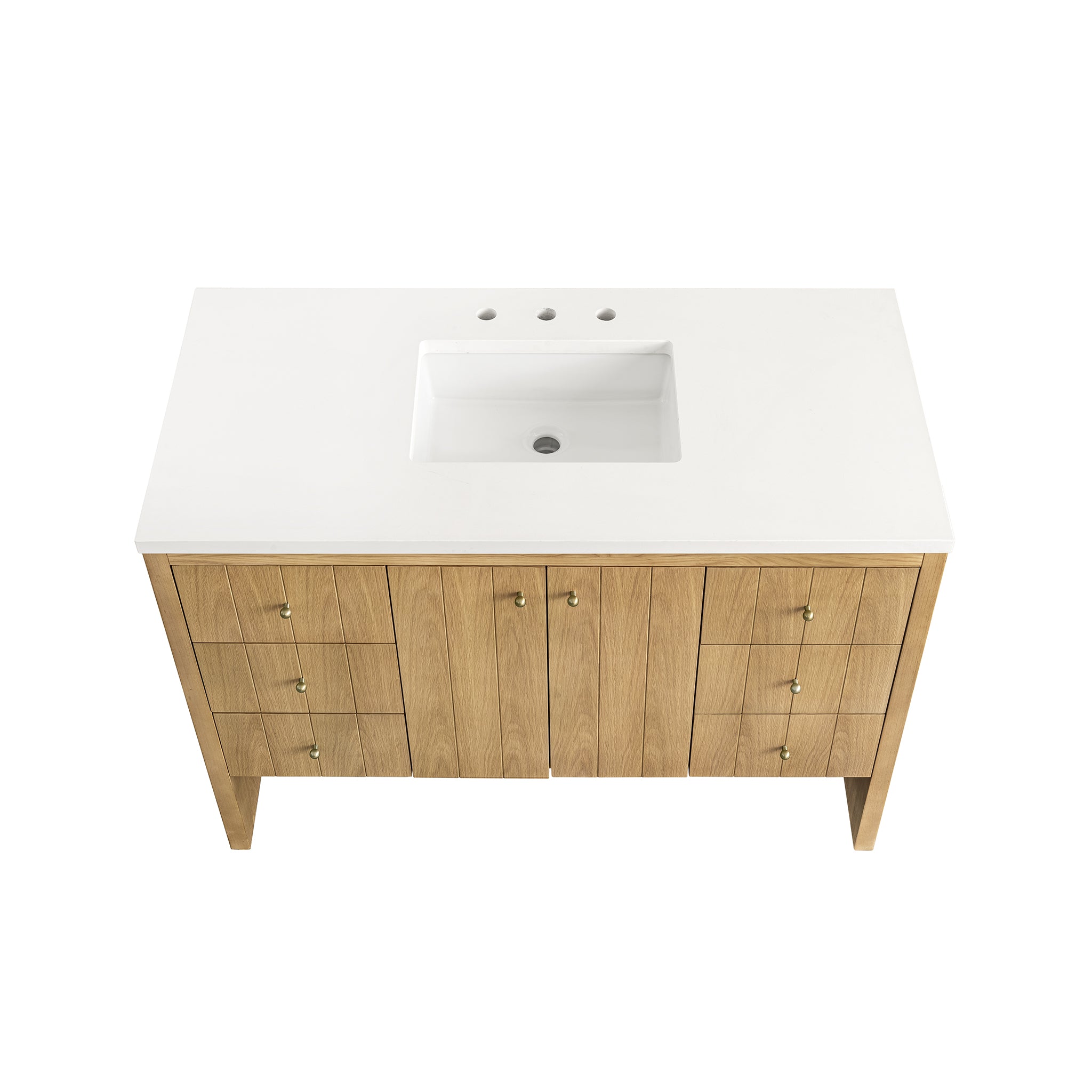 James Martin Hudson 48" Single Vanity in Light Natural Oak with 3cm Countertop