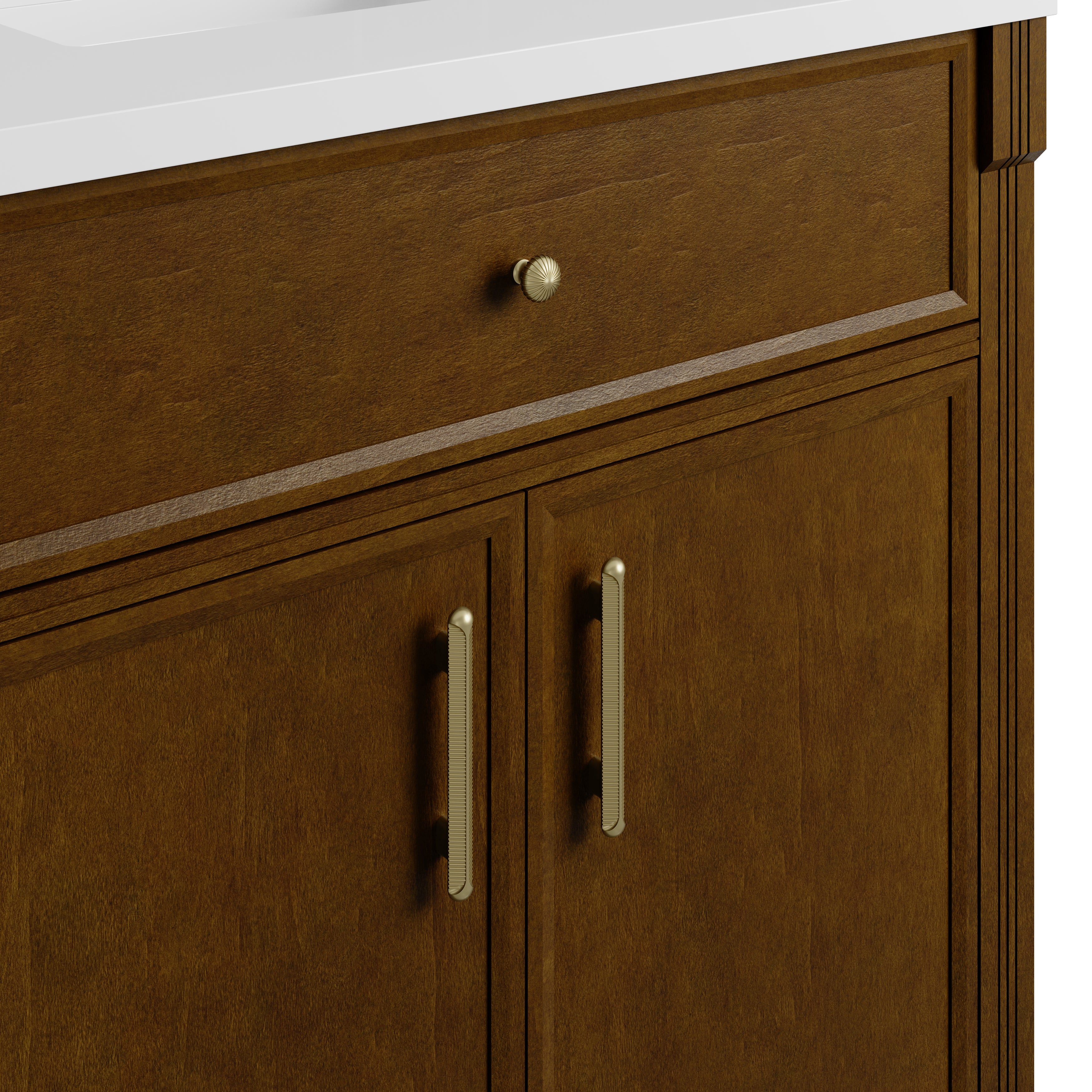 James Martin Bellshire 72" Double Vanity in Honey Oak with 3cm Countertop and FreePower Wireless Charger