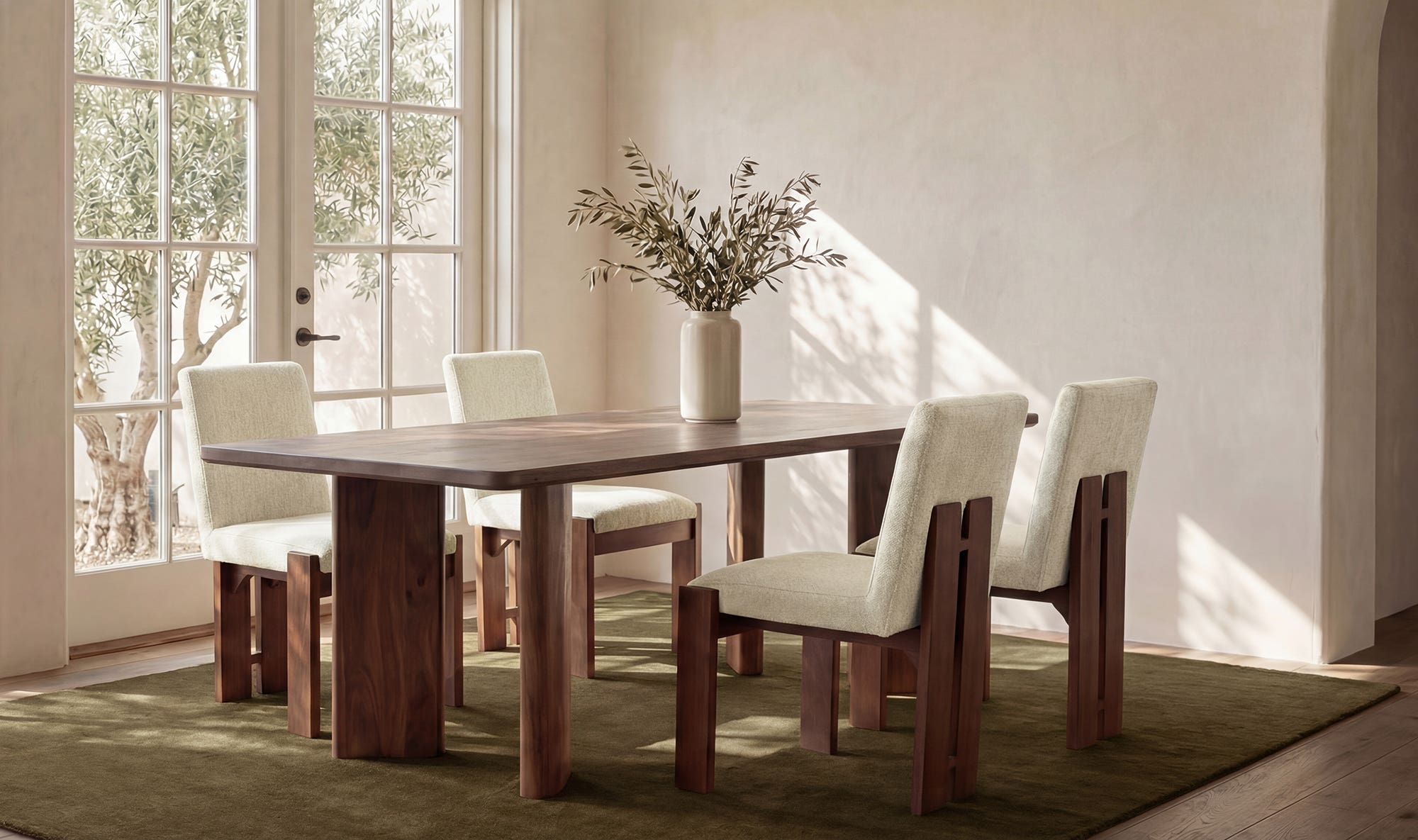 Moes Mia Dining Chair Beige-Set of Two TL-1030