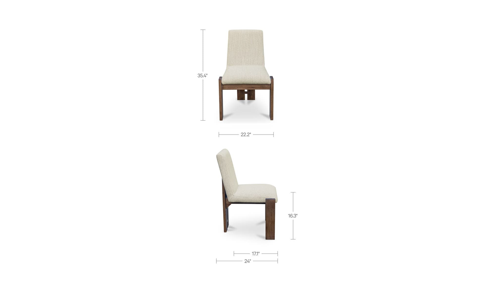Moes Mia Dining Chair Beige-Set of Two TL-1030