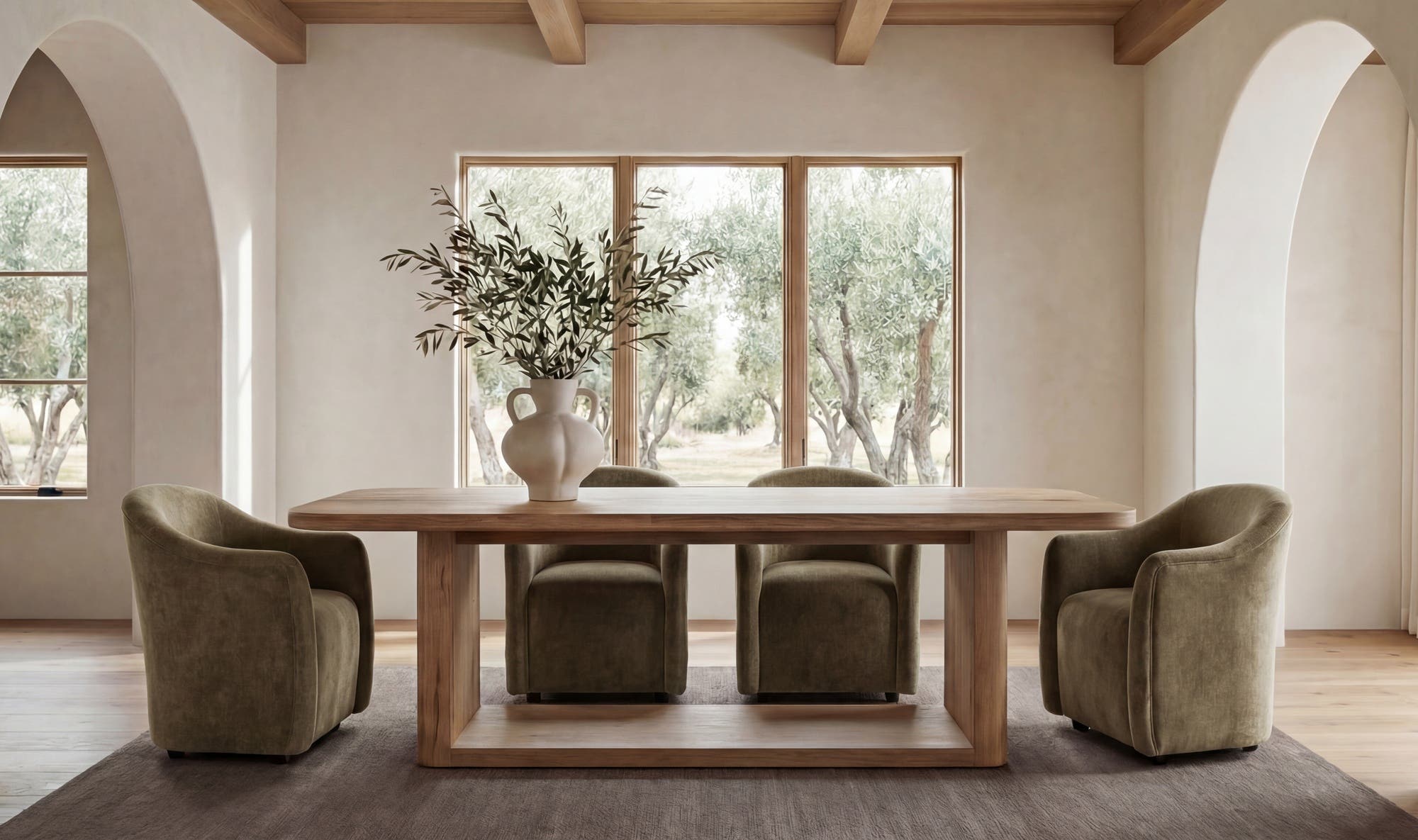 Moes Blake Dining Table Rustic Oak TL-1032