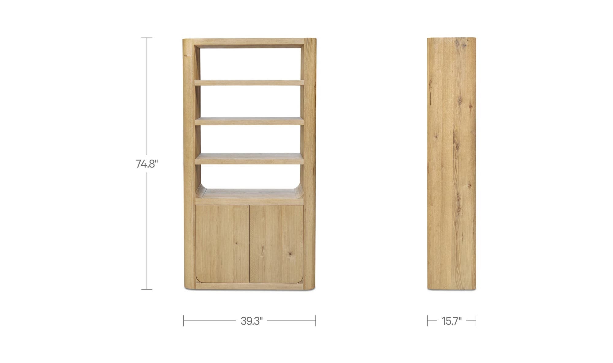 Moes Blake Tall Cabinet Rustic Oak Tl-1033