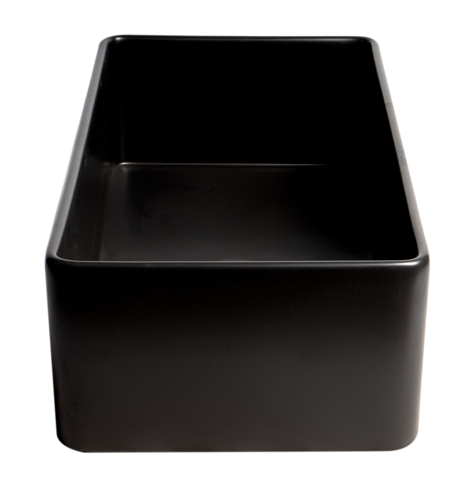 ALFI brand ABF3618 Smooth Apron 36" x 18" Single Bowl Fireclay Farm Sink