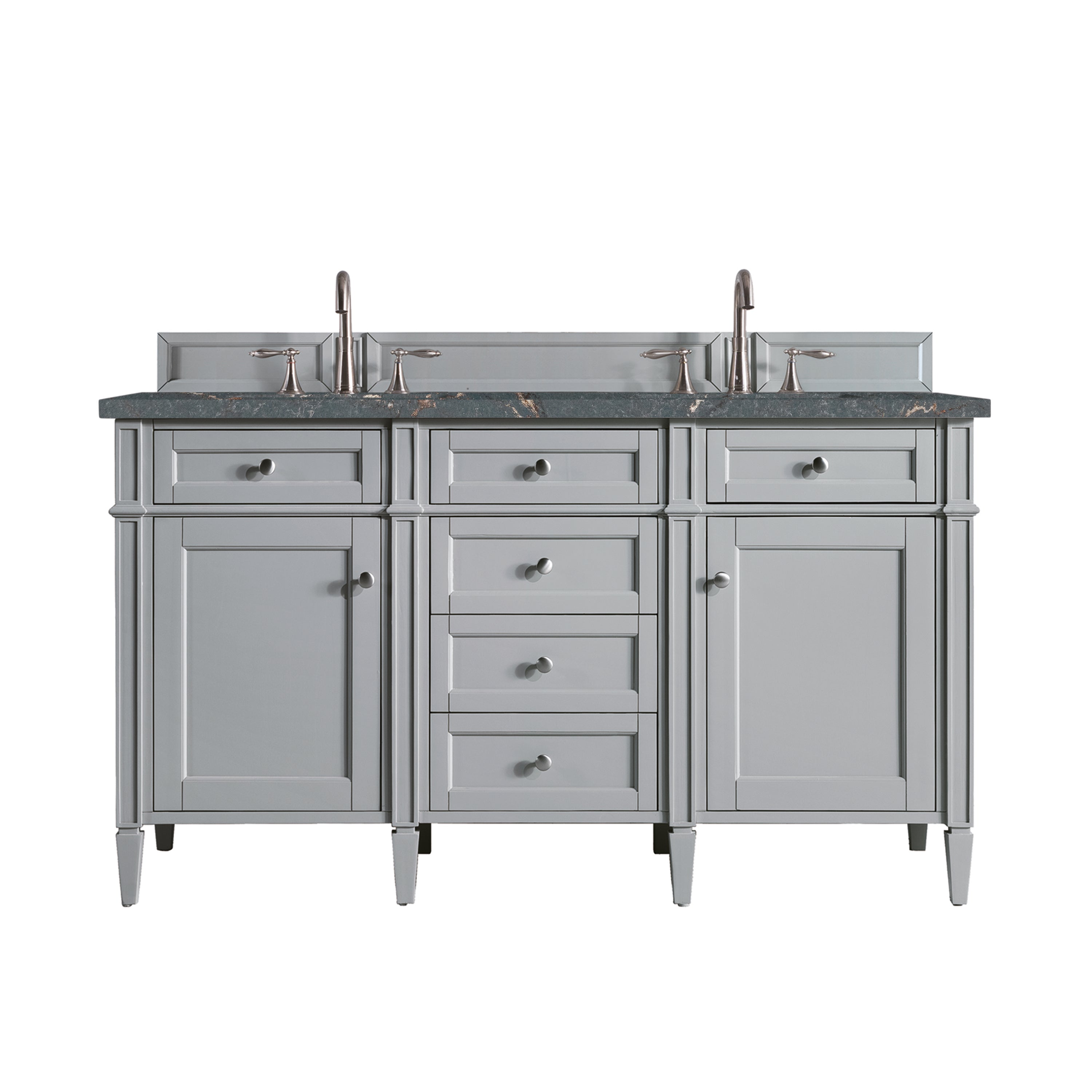 James Martin Brittany 60" Double Vanity in Urban Gray with 3cm Countertop