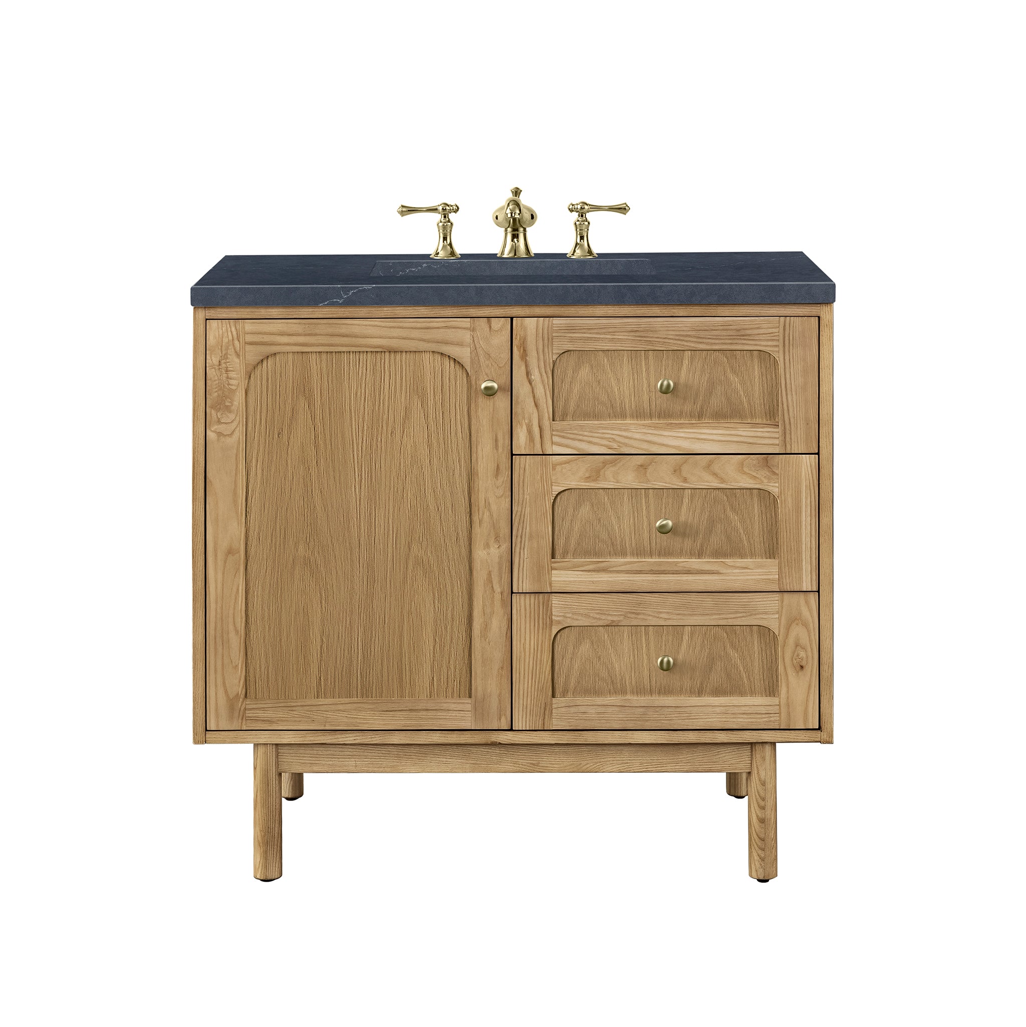 James Martin Laurent 36" Single Vanity in Light Natural Oak with 3cm Countertop