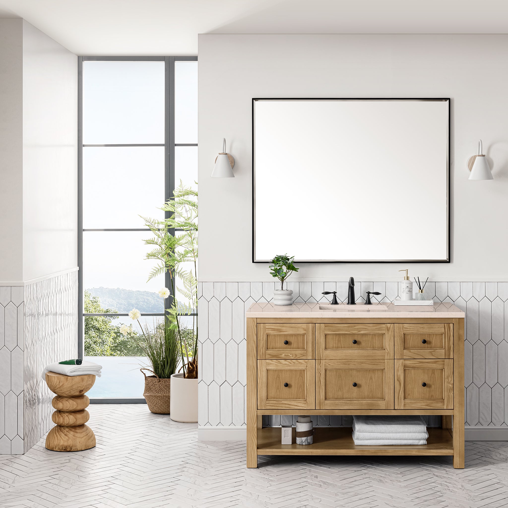 James Martin Breckenridge 48" Single Vanity in Light Natural Oak with 3cm Countertop