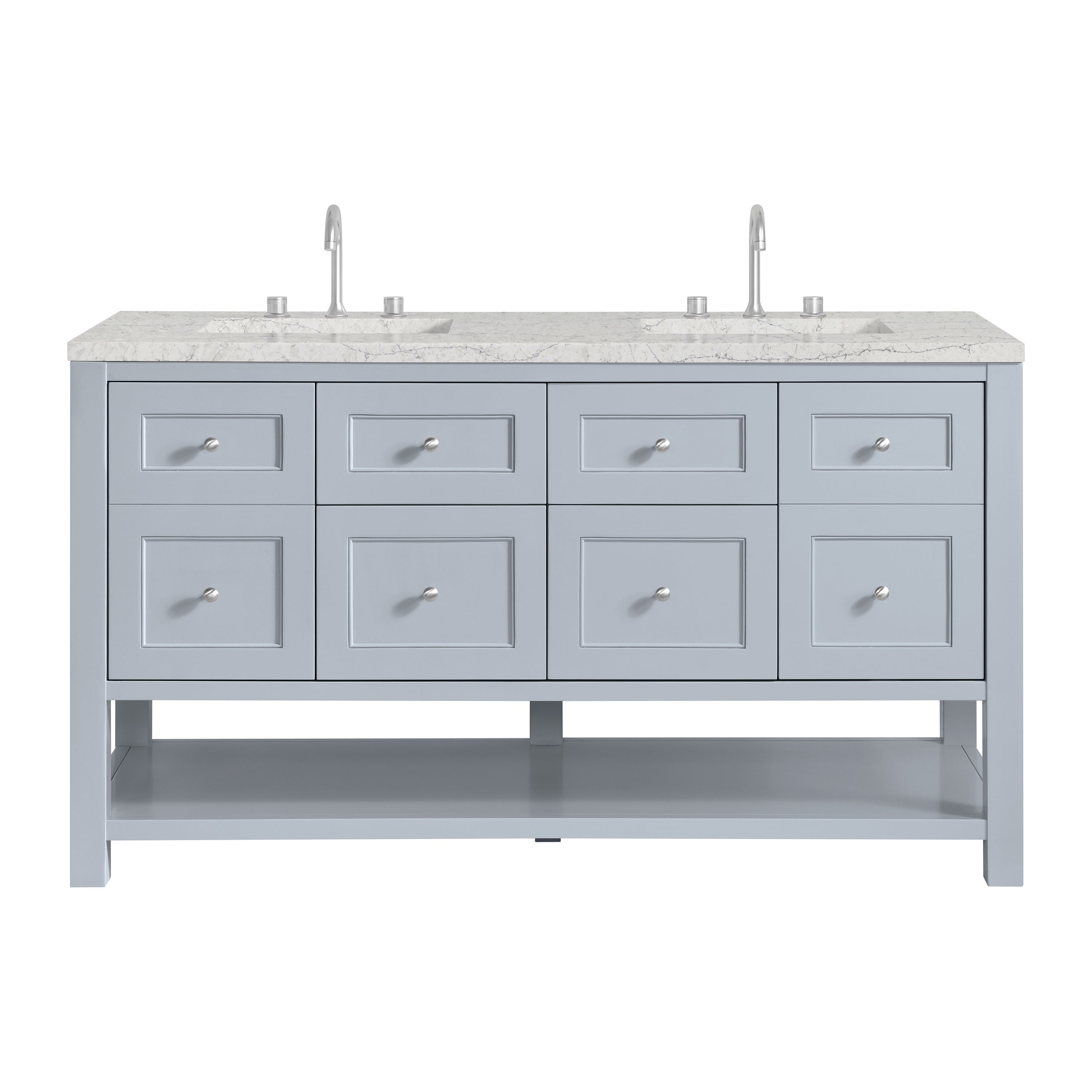 James Martin Breckenridge 60" Double Vanity in Serenity Blue with 3cm Countertop