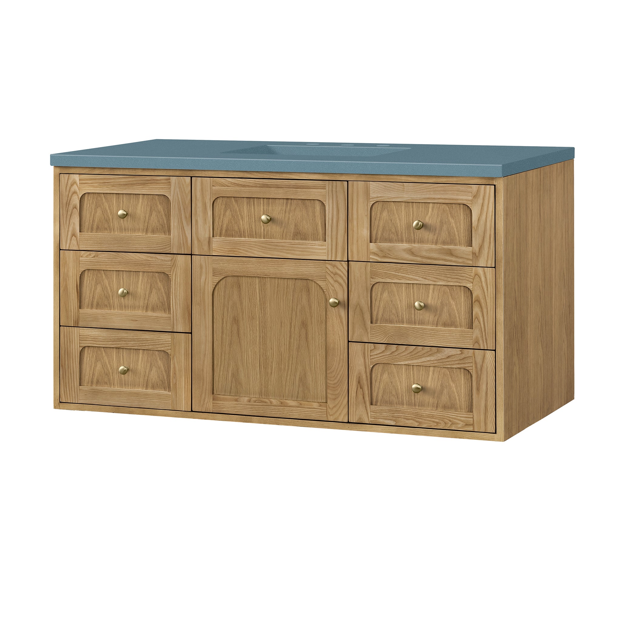 James Martin Laurent 48" Single Vanity in Light Natural Oak with 3cm Countertop