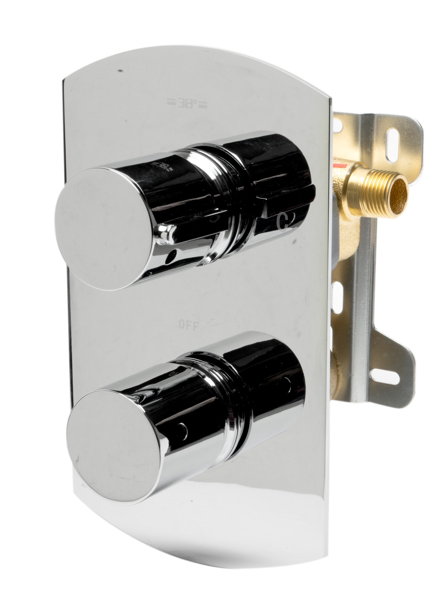 ALFI brand AB3809 Round Knob 1 Way Thermostatic Shower Mixer