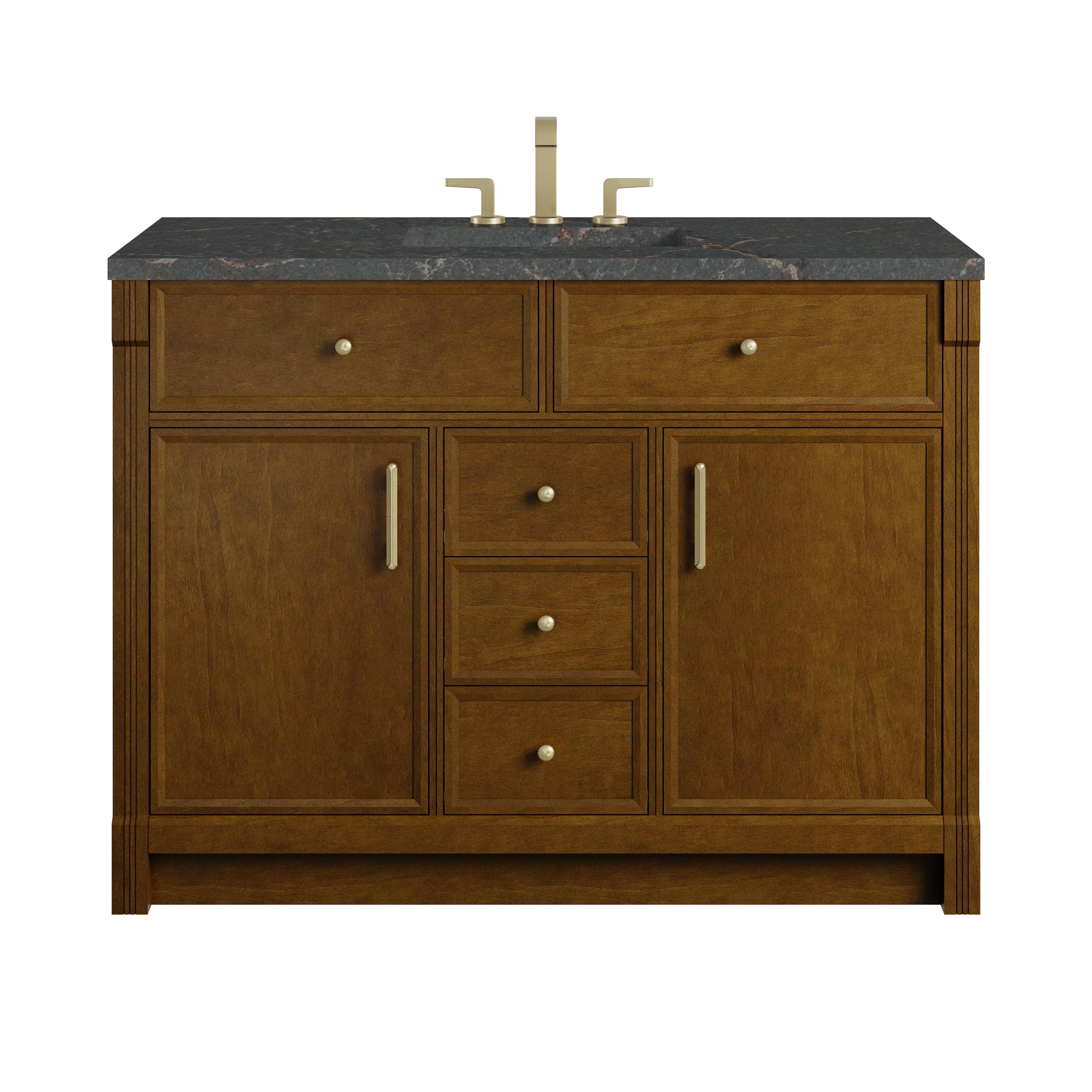 James Martin Bellshire 48" Single Vanity in Honey Oak with 3cm Countertop and FreePower Wireless Charger