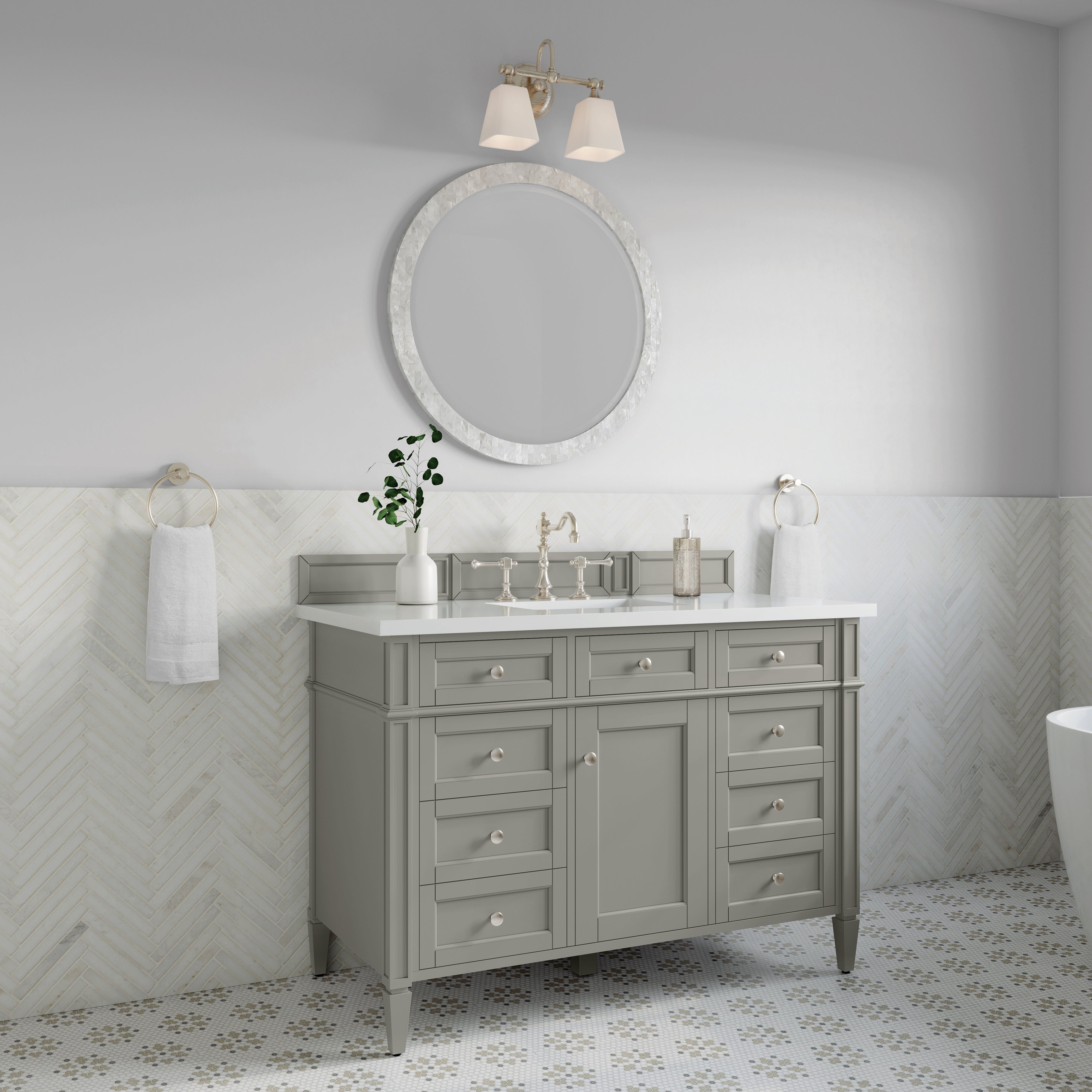 James Martin Brittany 48" Single Vanity in Urban Gray with 3cm Countertop